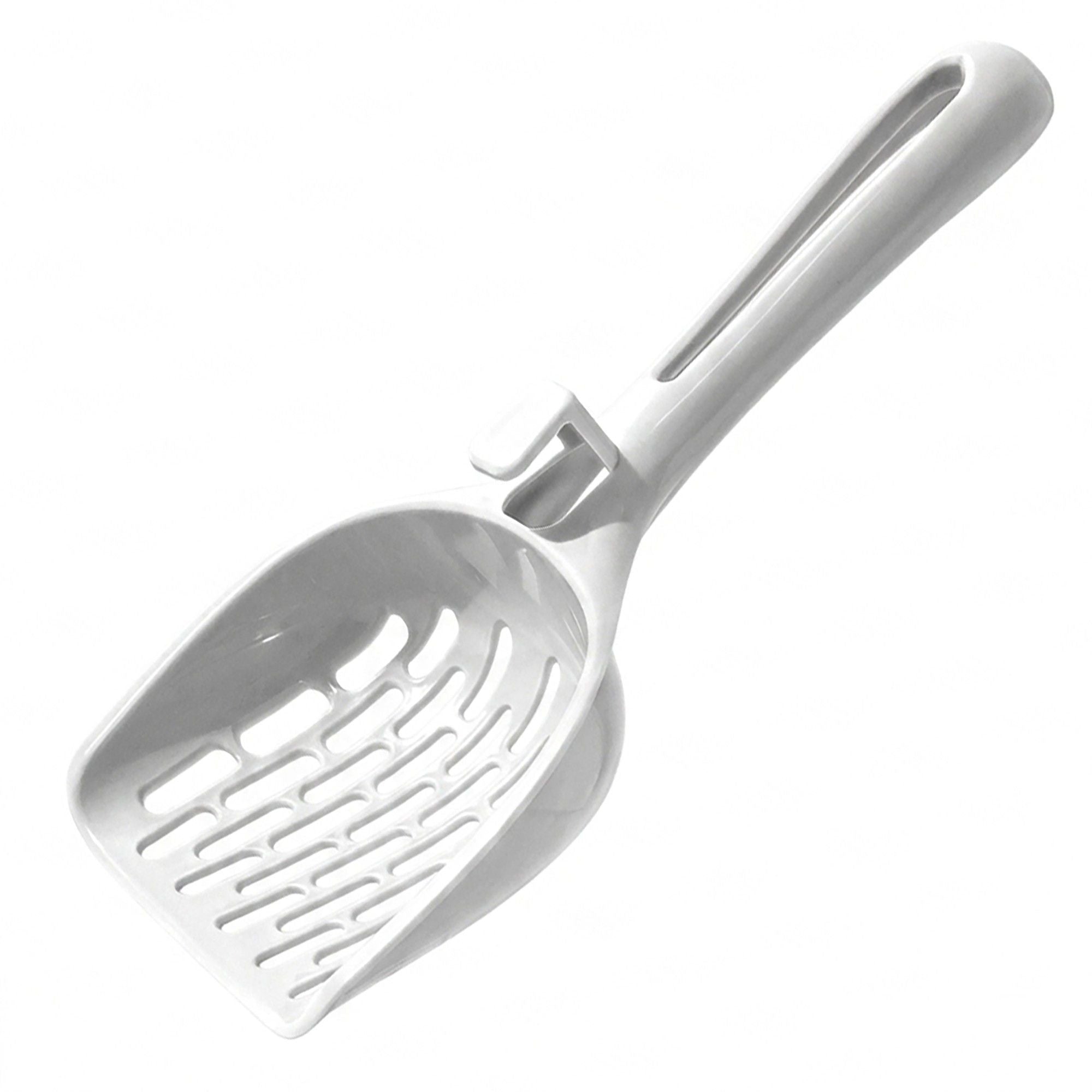 Plastic Cat Litter Scoop with Sifter Slots and Hanging Handle