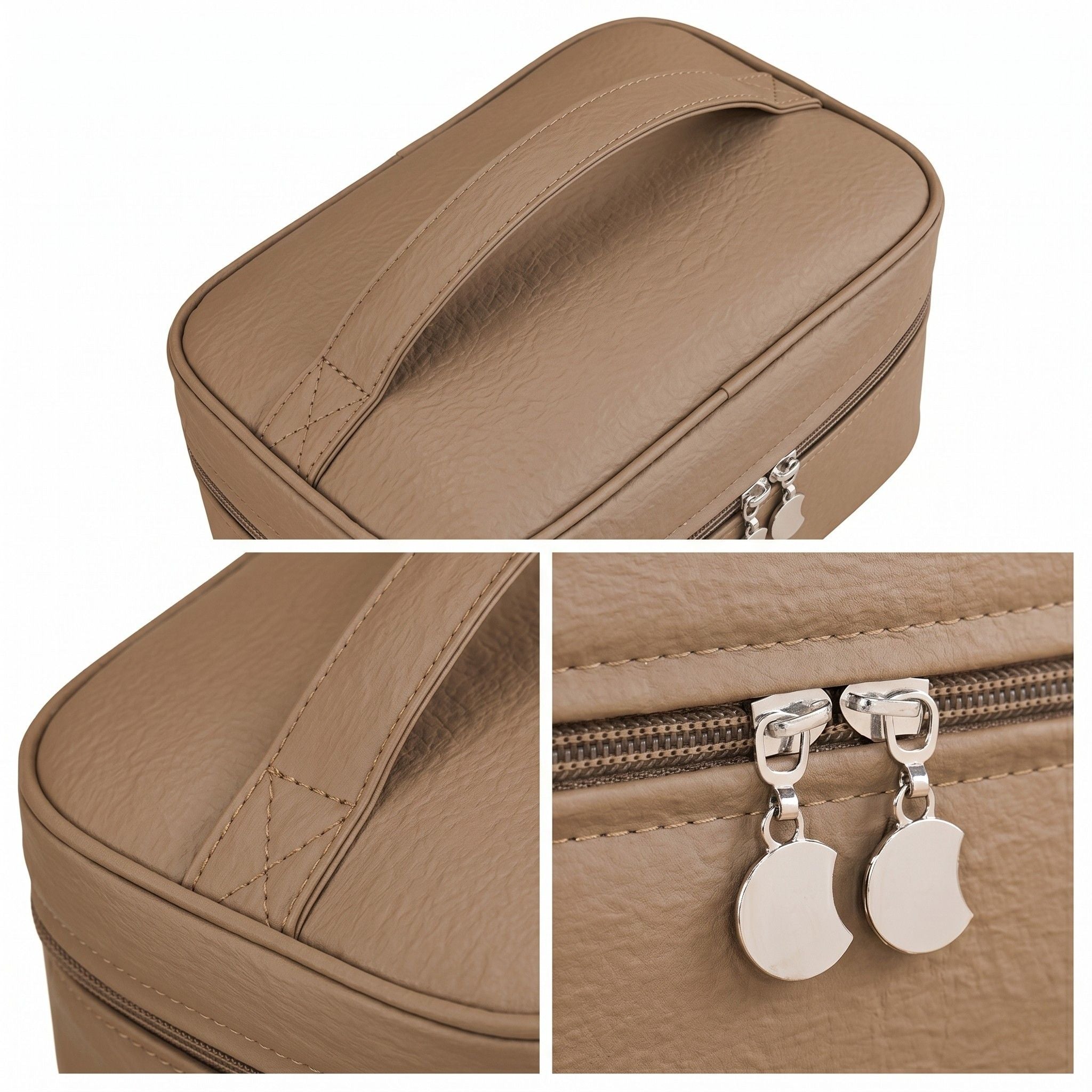 Travel Makeup Organizer Case with Removable Cosmetic Pouch Waterproof Storage Bag Set
