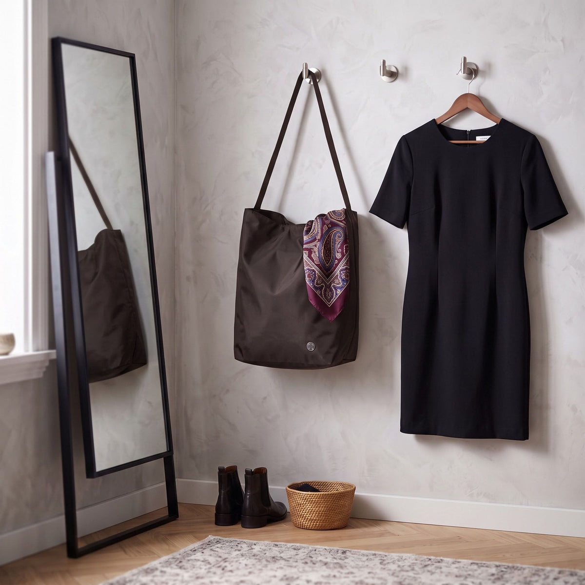Lightweight Nylon Shoulder Tote Bag Large Capacity Casual Carryall Everyday