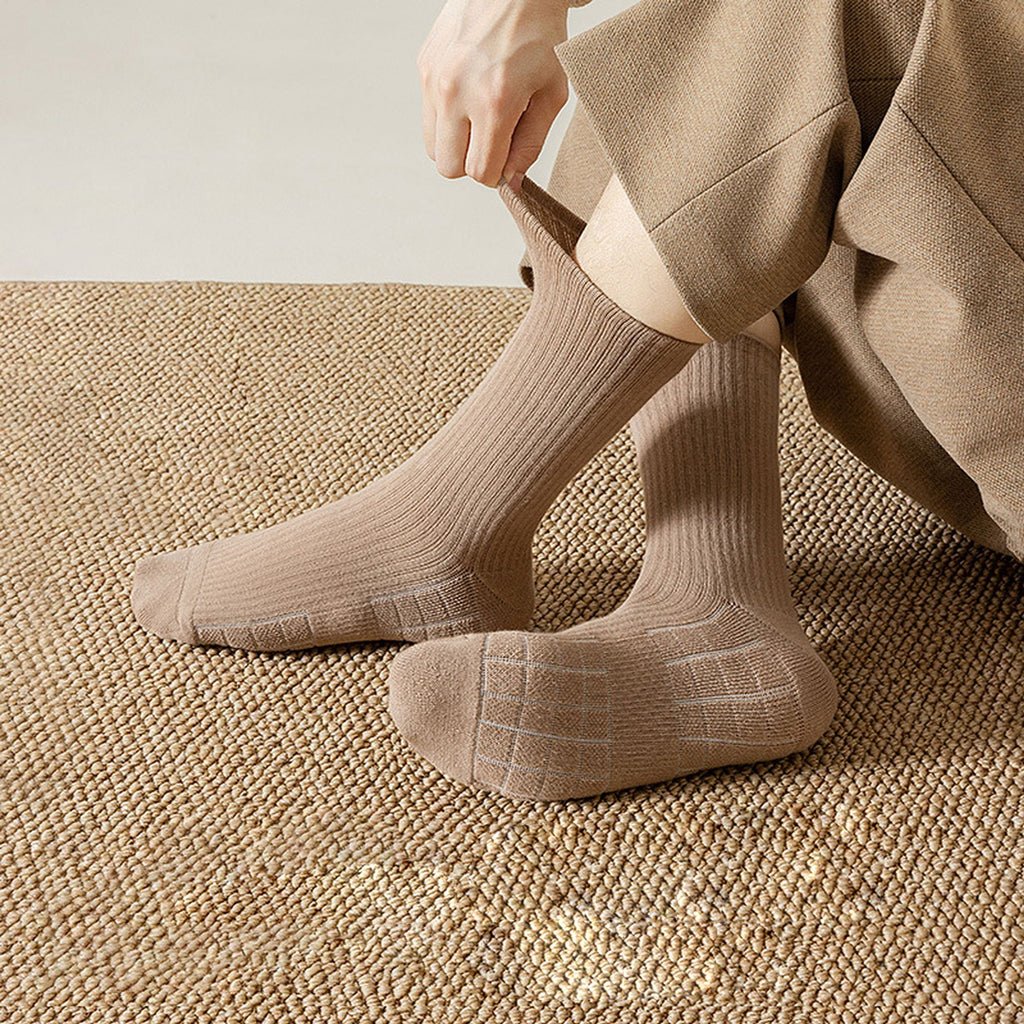 Anna-Kaci 6pk Men's Crew Socks with Non - Slip Sole