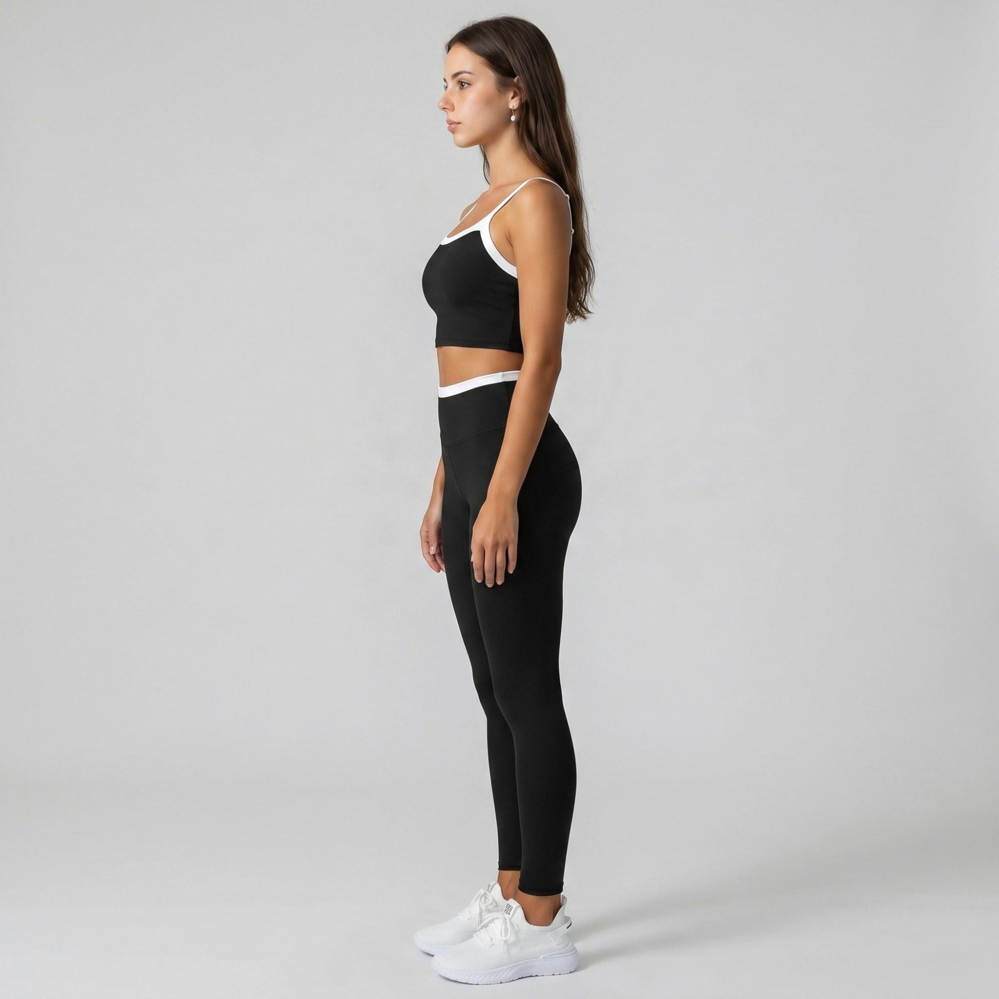 Padded Sleeveless Longline Sports Bra Tank Top Scoop Neck Workout Yoga Crop Top