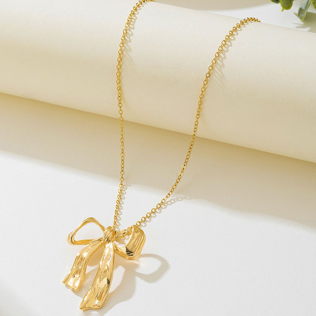 Women's Bow - Shaped Pendant Necklace