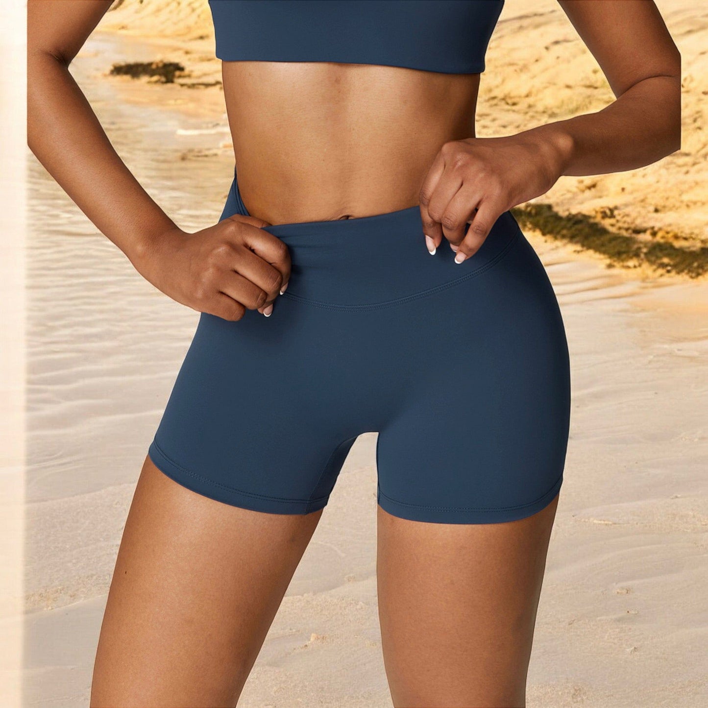 High Waist Athletic Shorts for Yoga and Fitness