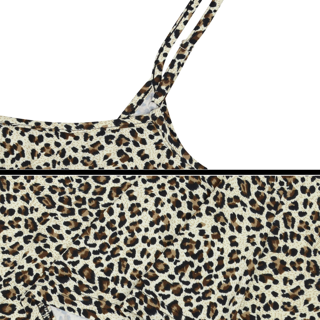 Leopard Print Scoop Neck Spaghetti Strap Camisole Tank Top