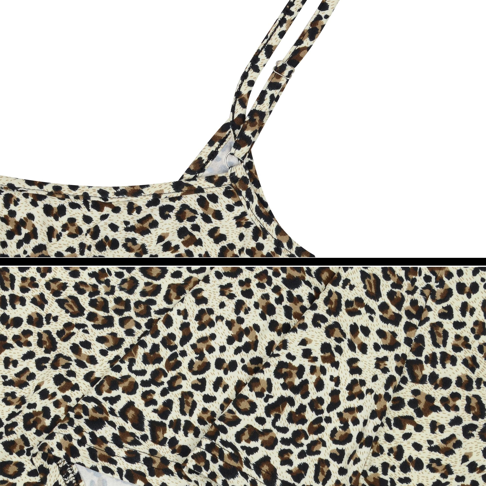 Leopard Print Scoop Neck Spaghetti Strap Camisole Tank Top