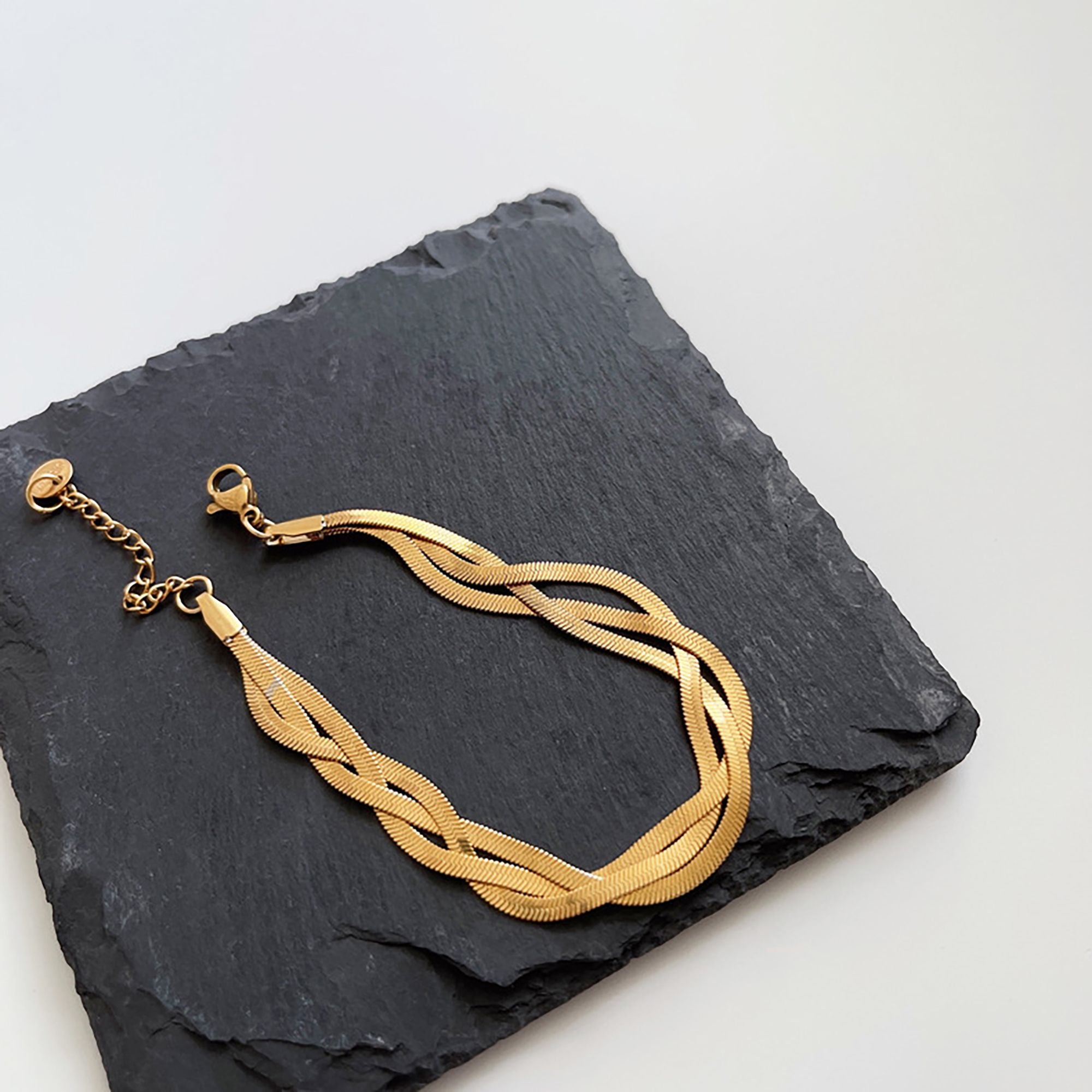 Women's Titanium Steel Braided Bracelet Adjustable Chain for Minimalist Daily Styling
