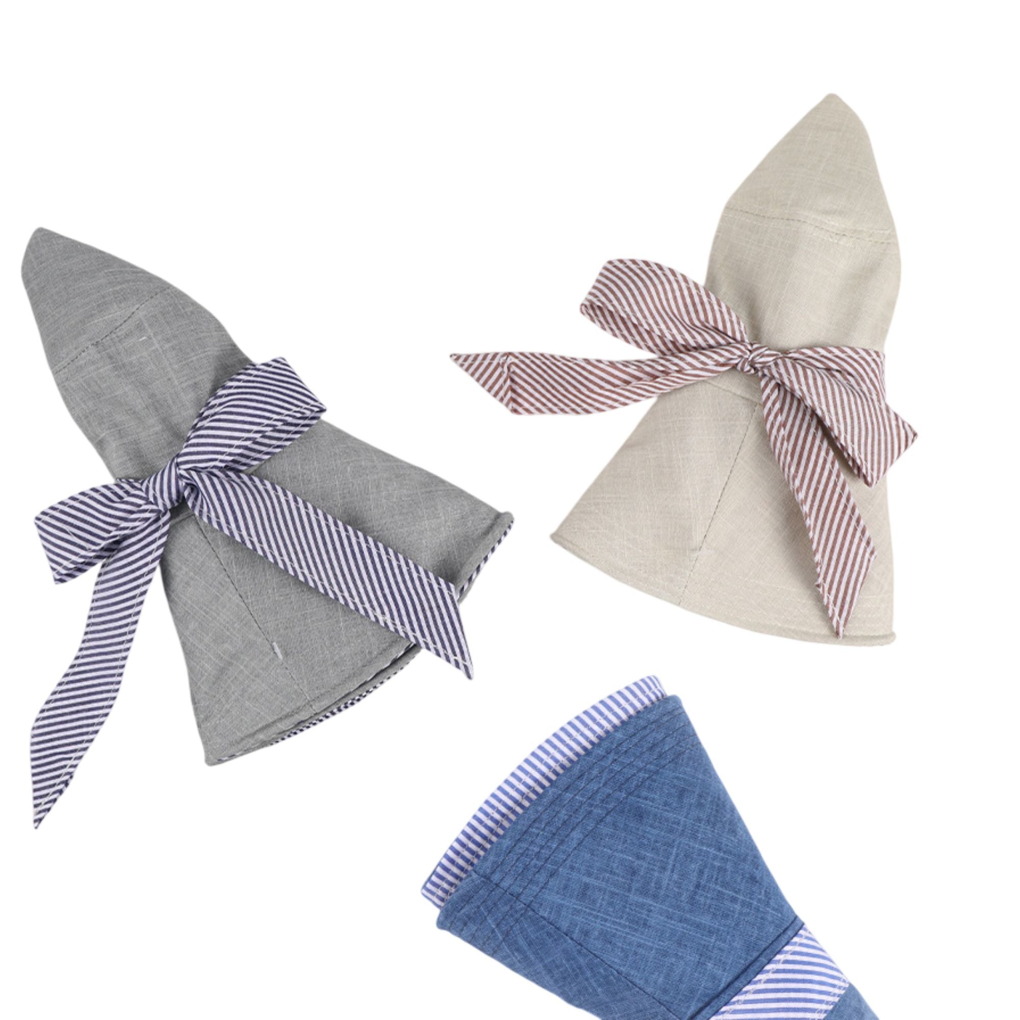 Foldable Wide Brim Sun Hat with Bow Tie