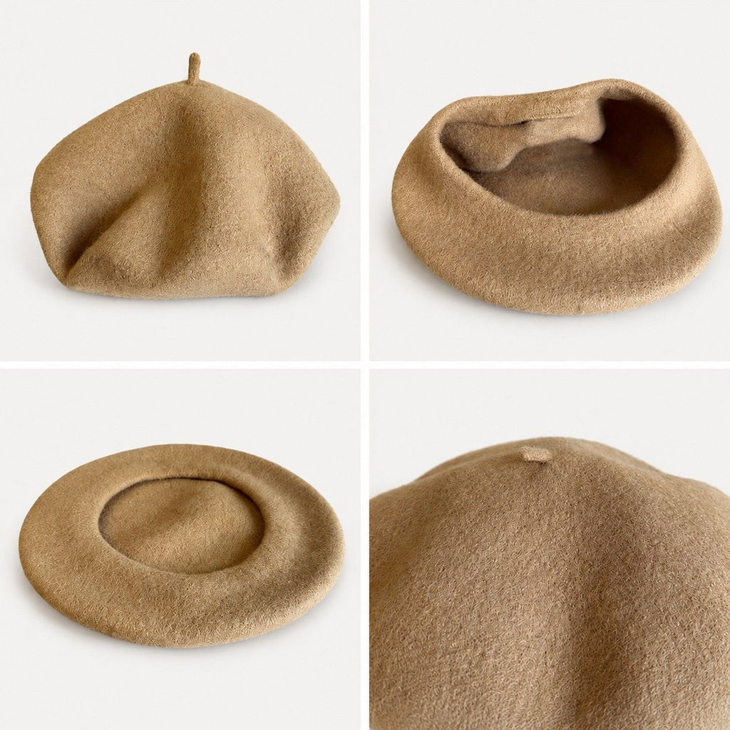 Wool Beret Hat Classic French Painter Cap Soft Felt Everyday Style