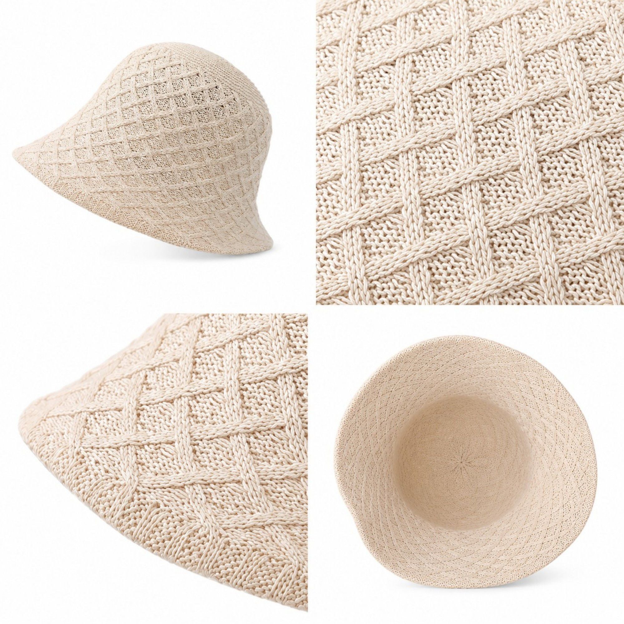 Summer Bucket Hat - Lightweight Woven Straw Sun Hat for Beach and Vacation