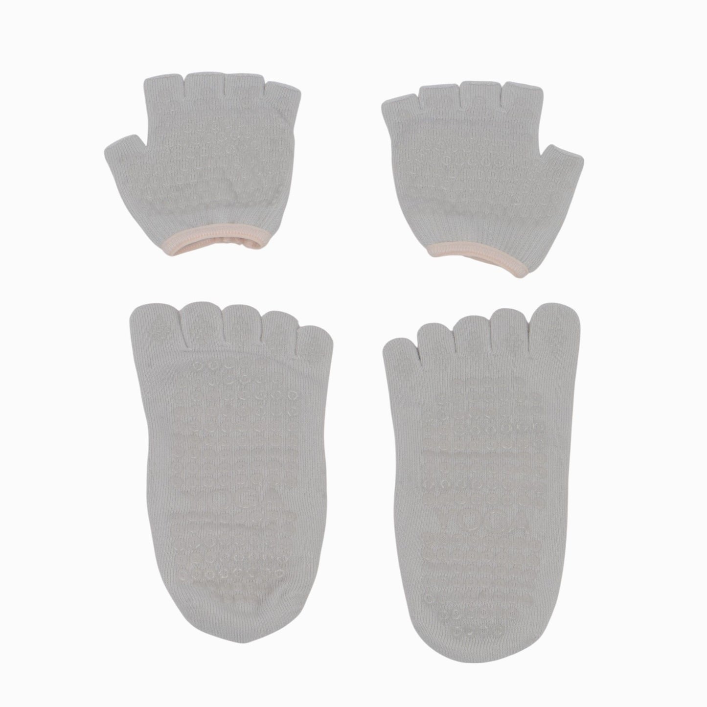 Anna-Kaci Women's Yoga Socks and Gloves Set with Anti-Slip Grip for Pilates and Barre Workouts