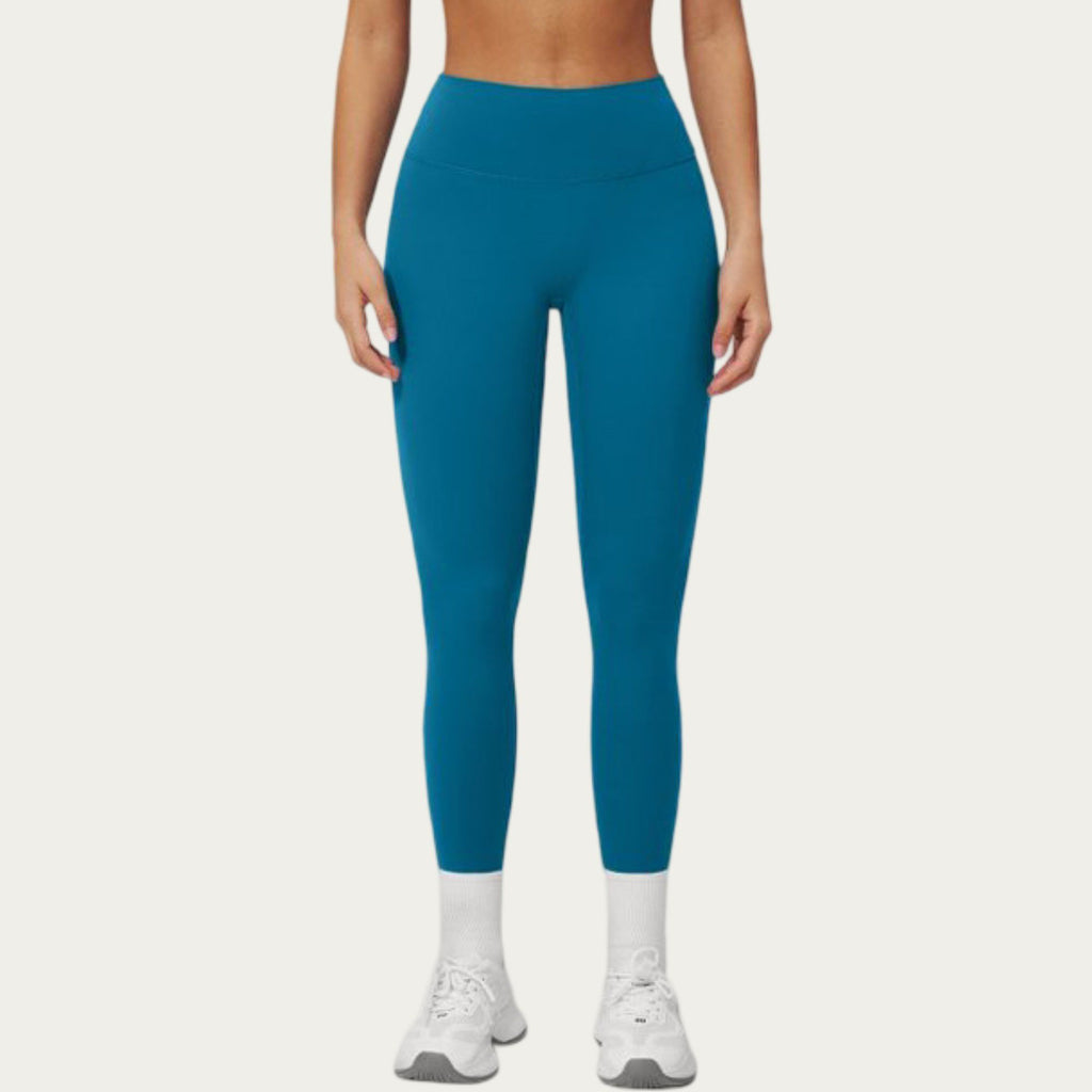 Anna-Kaci Active Women's High Waist Leggings with Smooth Stretch Fabric and Curved Seam Detail