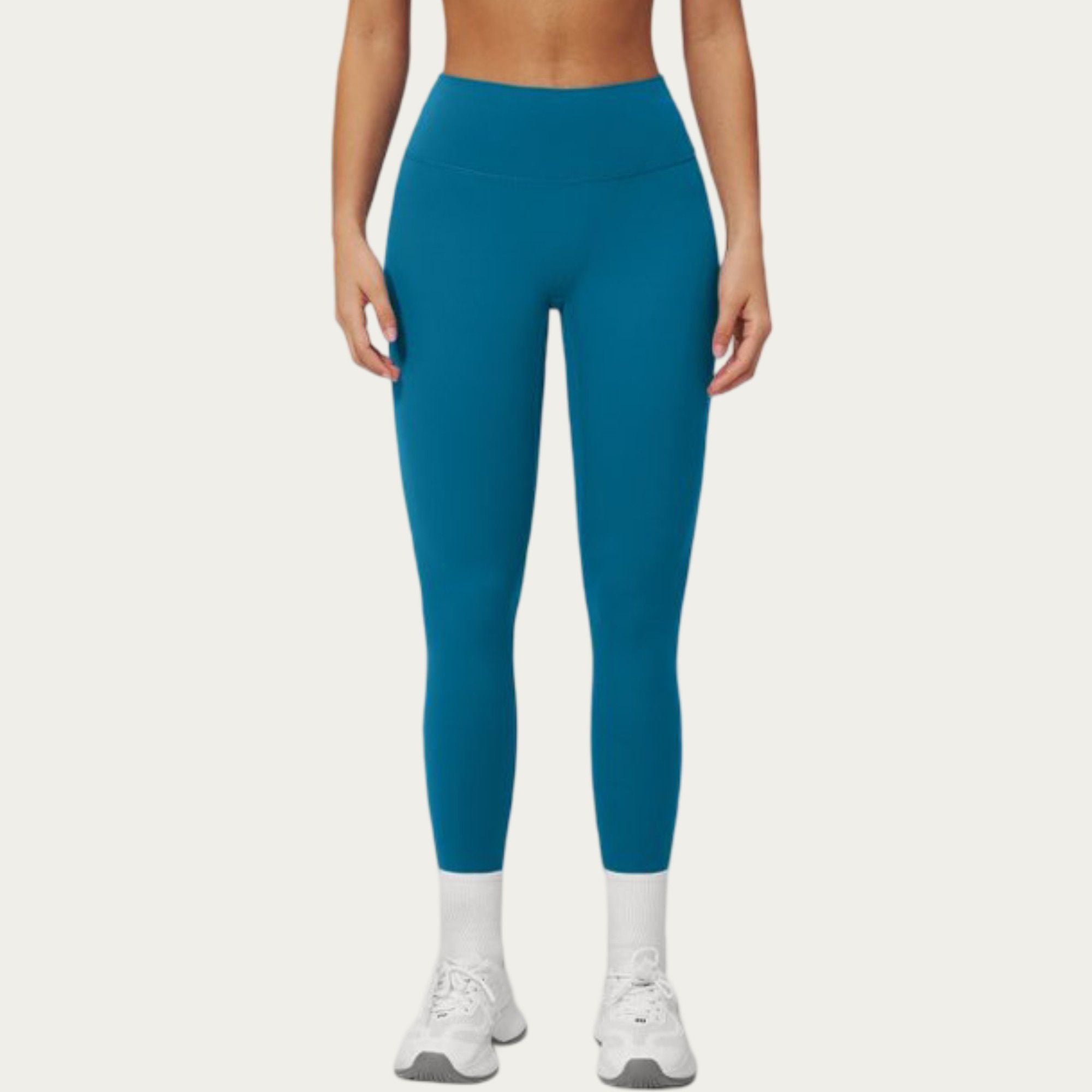 Anna-Kaci Active Women's High Waist Leggings with Smooth Stretch Fabric and Curved Seam Detail
