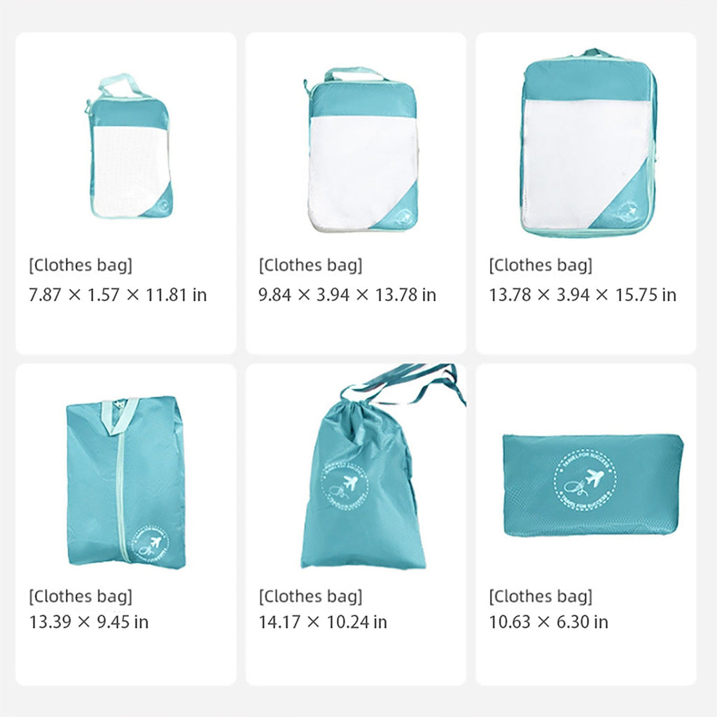 Travel Packing Cube Set with Mesh Panel Zipper Storage Bags Lightweight Organizer Luggage Set Multi Size
