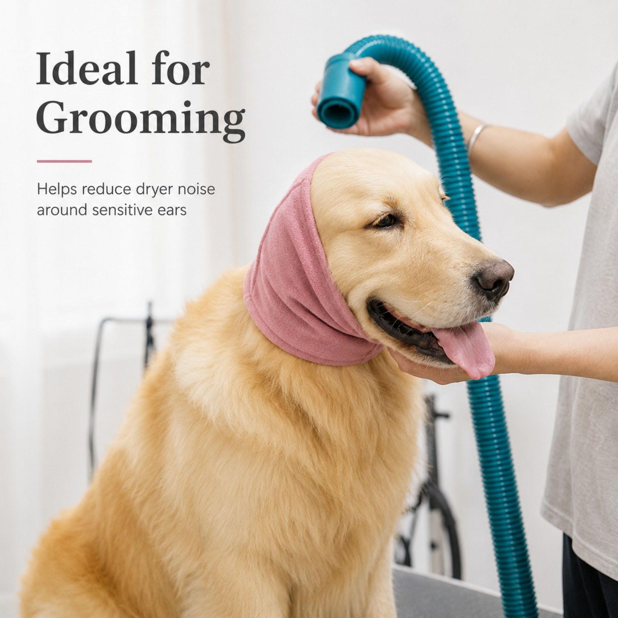 Pet Cat and Dog Ear Cover Soft Stretchy Snood for Grooming, Noise Reduction and Cold Weather