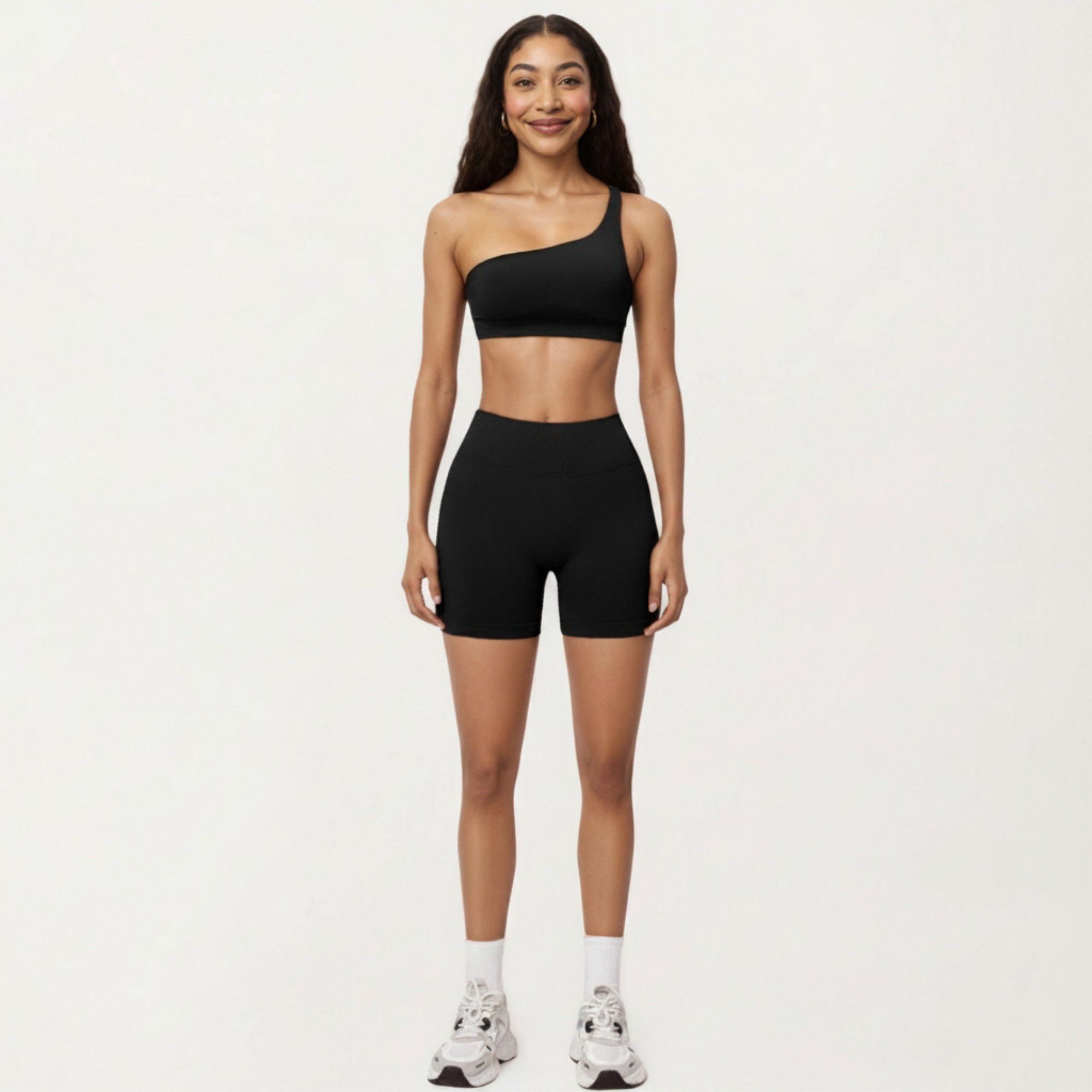 Anna-Kaci Active Women's One Shoulder Sports Bra with Asymmetric Strap and Smooth Stretch Fit