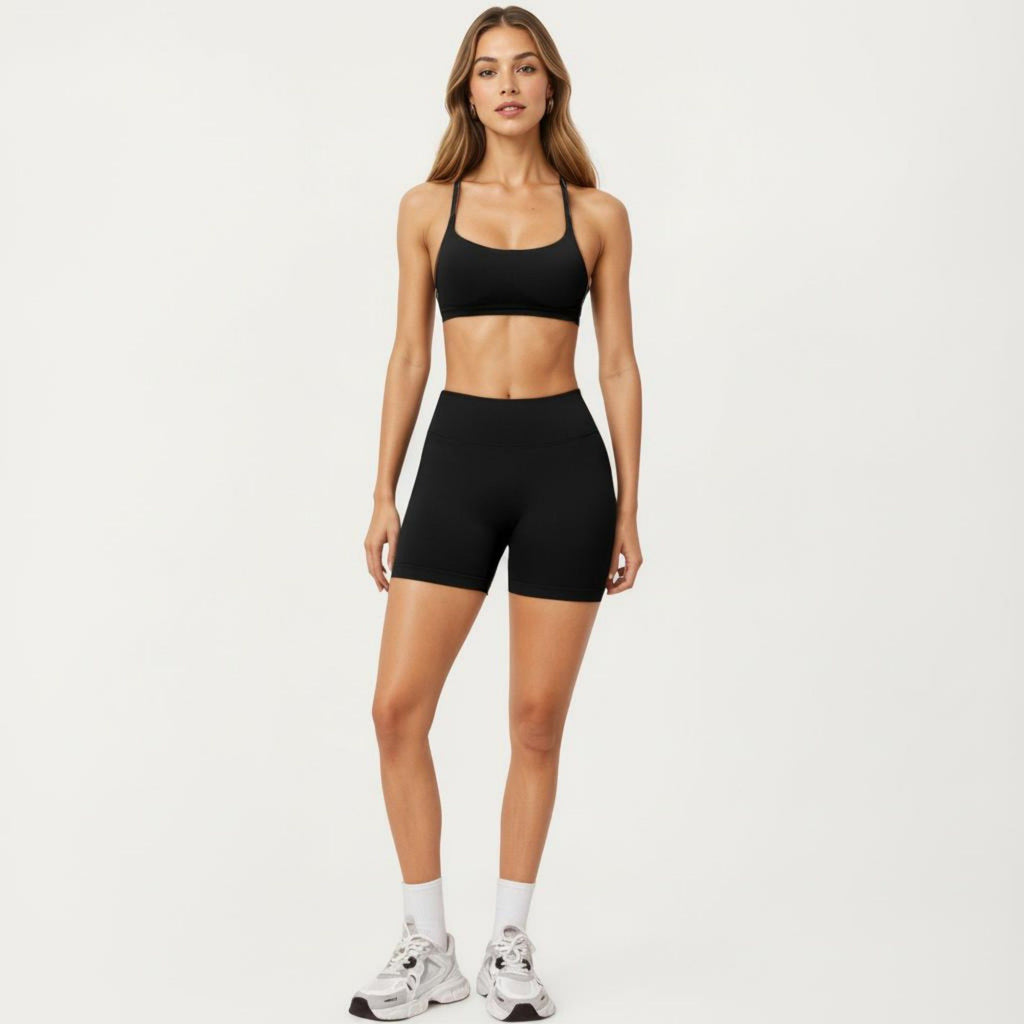 Anna-Kaci Active Women's Strappy Sports Bra with Crisscross Back and Smooth Stretch Fit