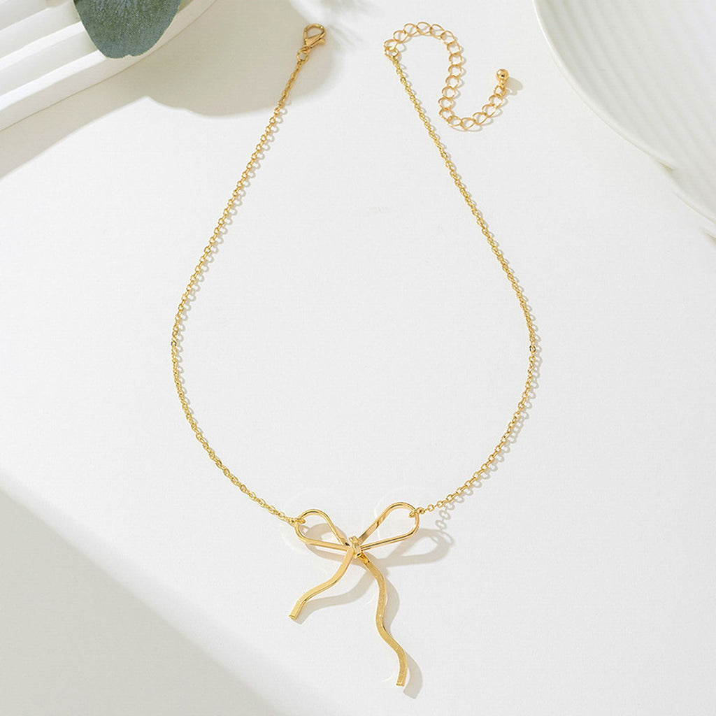 Women's Bow - Shaped Pendant Necklace