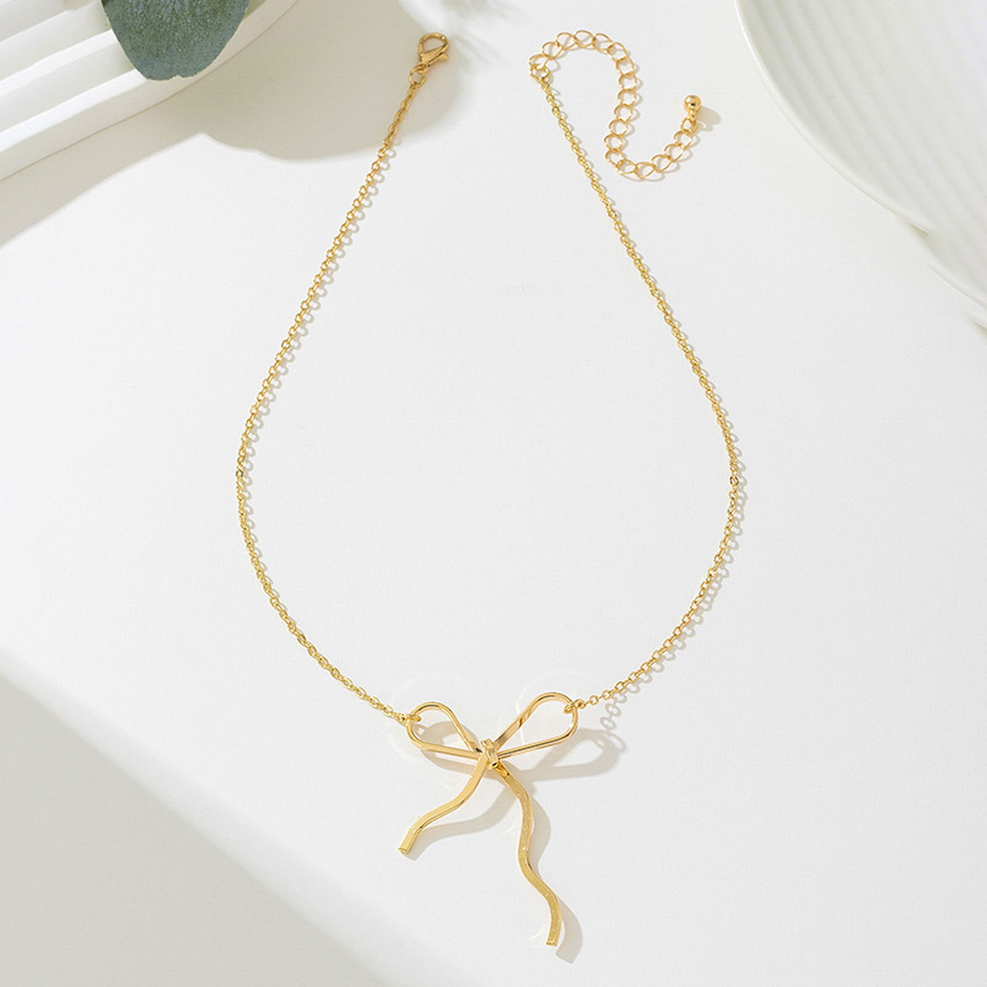 Women's Bow - Shaped Pendant Necklace
