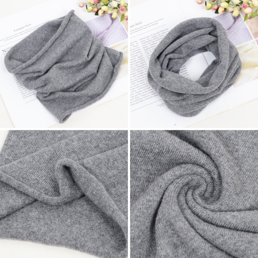 Anna-Kaci Women's Soft Knit Neck Warmer with Cozy Layered Design 9x17 inches