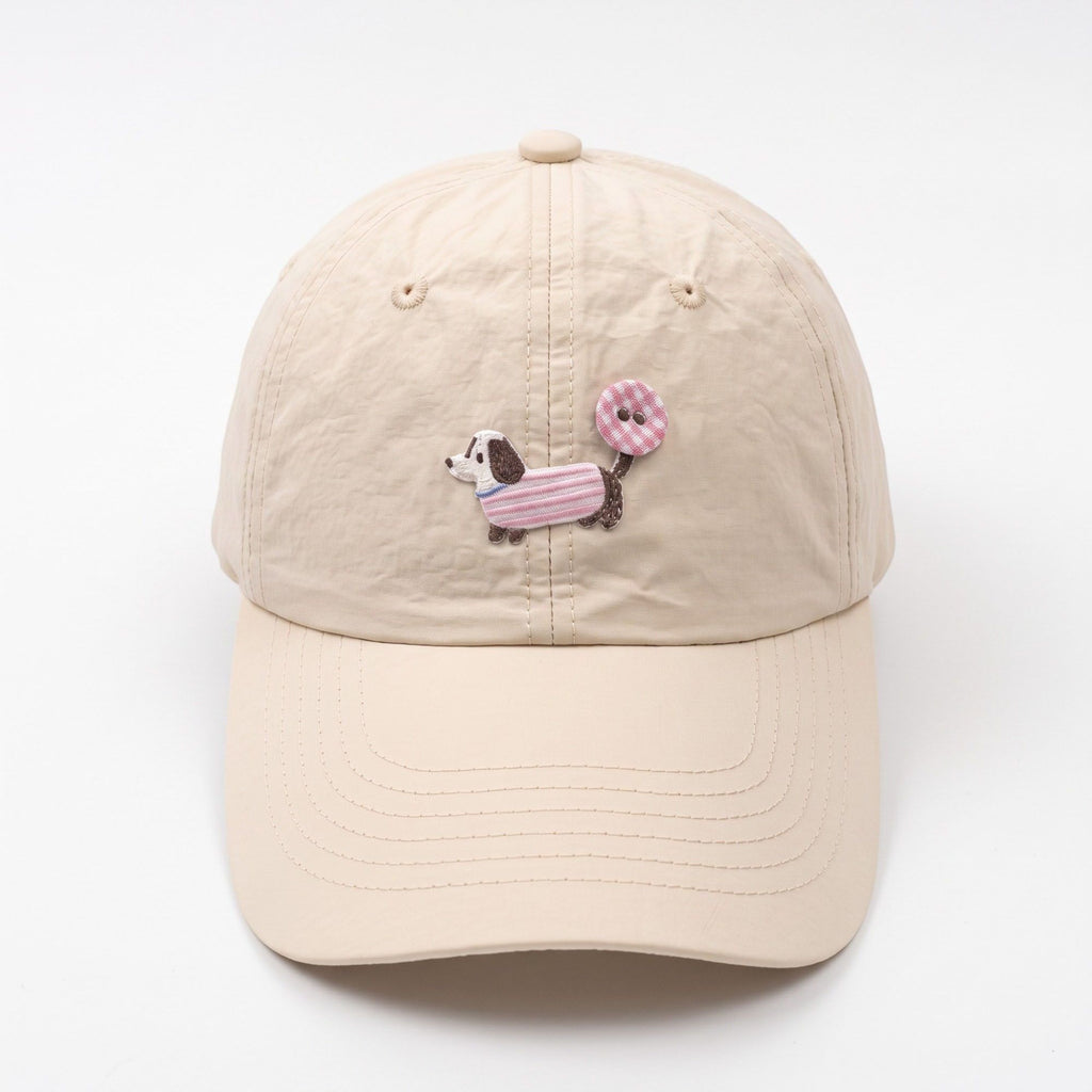 Embroidered Dachshund Baseball Cap Curved Brim Casual Hat