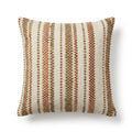 Textured Woven Striped Square Decorative Throw Pillow Cover