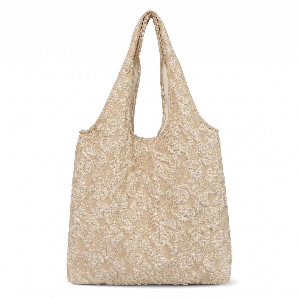 Floral Pattern Shoulder Tote Bags Lightweight Foldable Daily Bag for Women