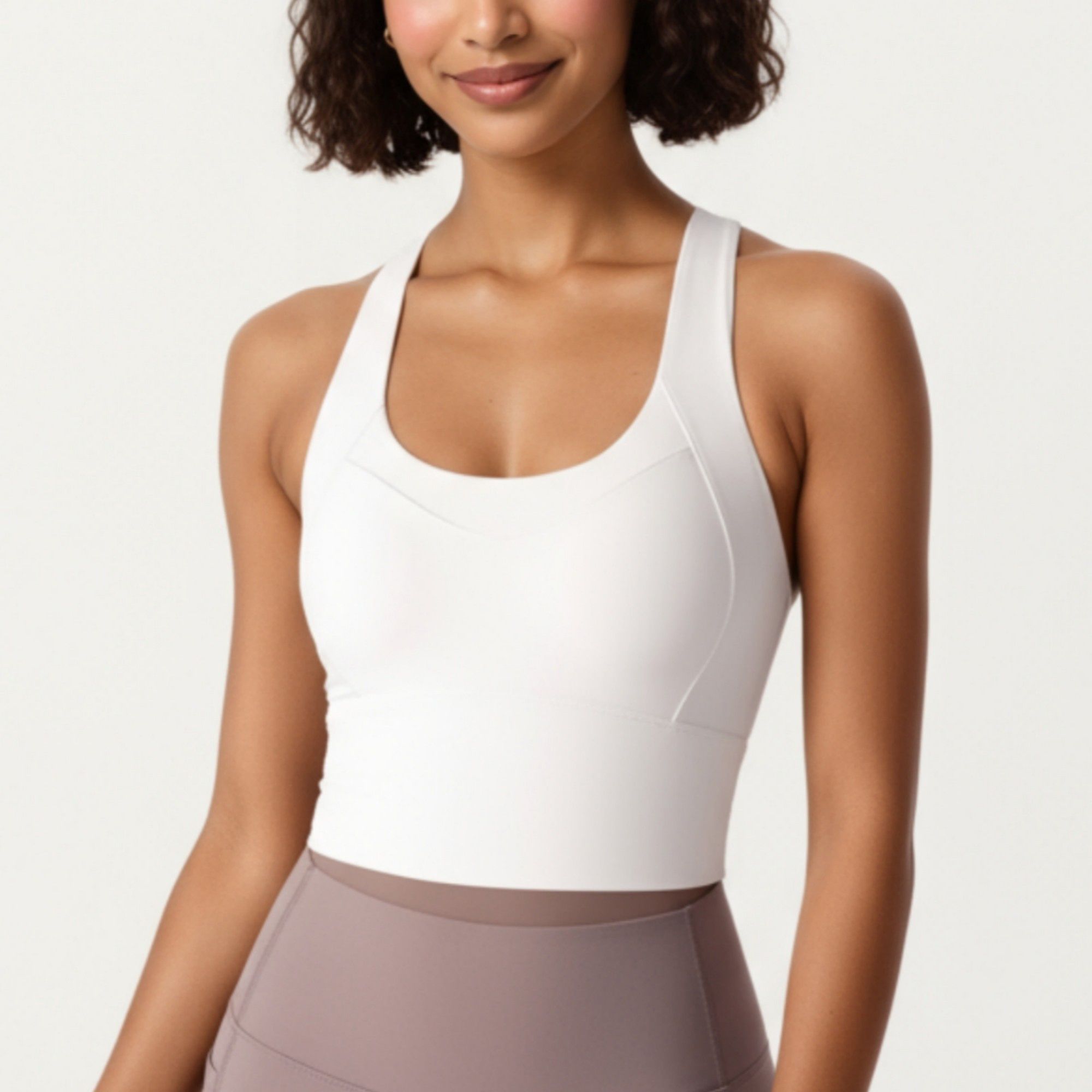 Anna-Kaci Active Women's Cross Back Sports Tank Top with Scoop Neckline and Wide Supportive Band