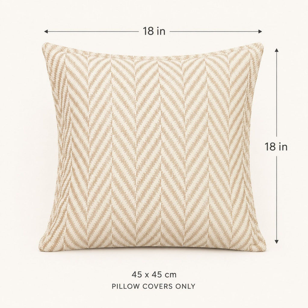 2 Pack Chevron Textured Decorative Throw Pillow Covers