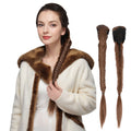 24-Inch Long Fishtail Braid Ponytail Hair Extension Claw Jaw Braiding Ponytail Synthetic Hairpiece for Women