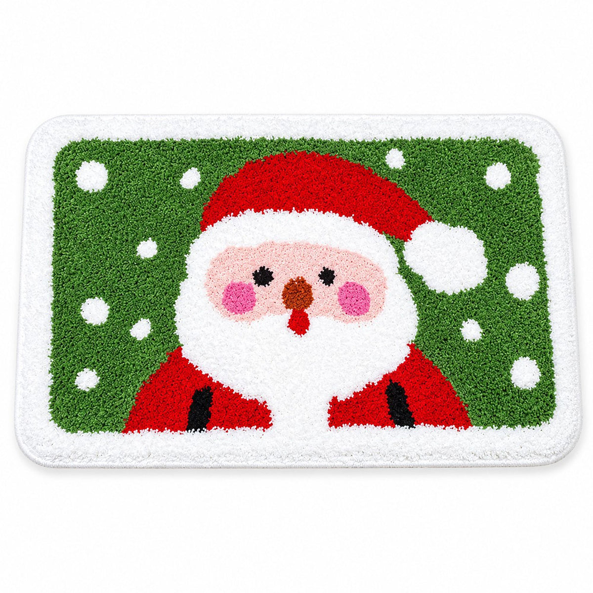 Christmas Icon Tufted Bath Rug with Nonslip Backing 15.7 x 23.6 in