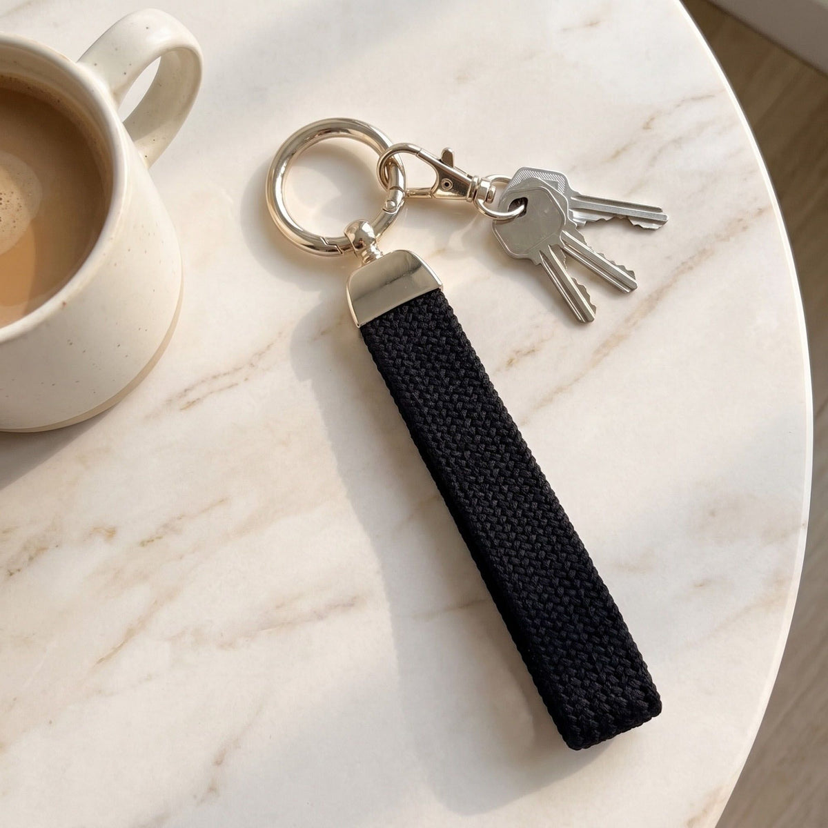 Woven Wristlet Keychain Strap with Hardware Kit
