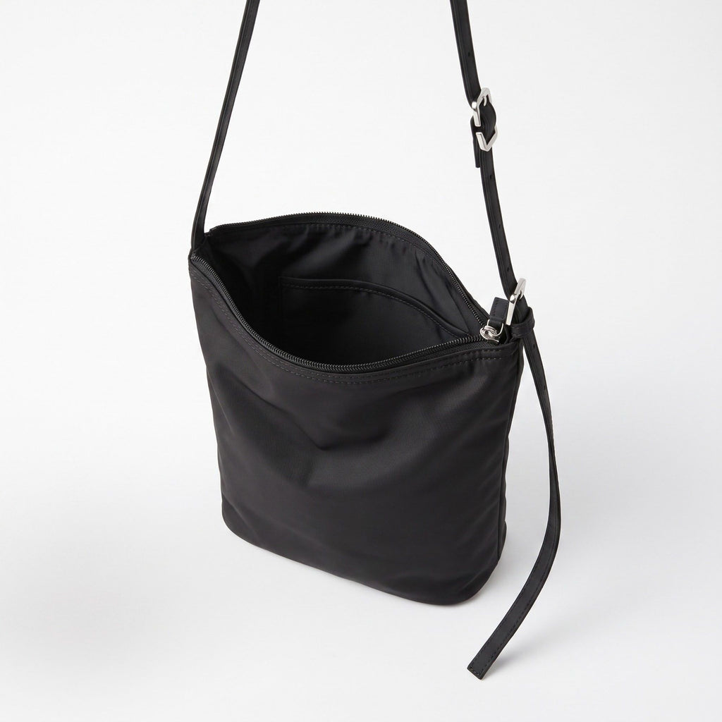 Bucket Shoulder Bag with Adjustable Crossbody Strap 9.5x8.5x4.5in