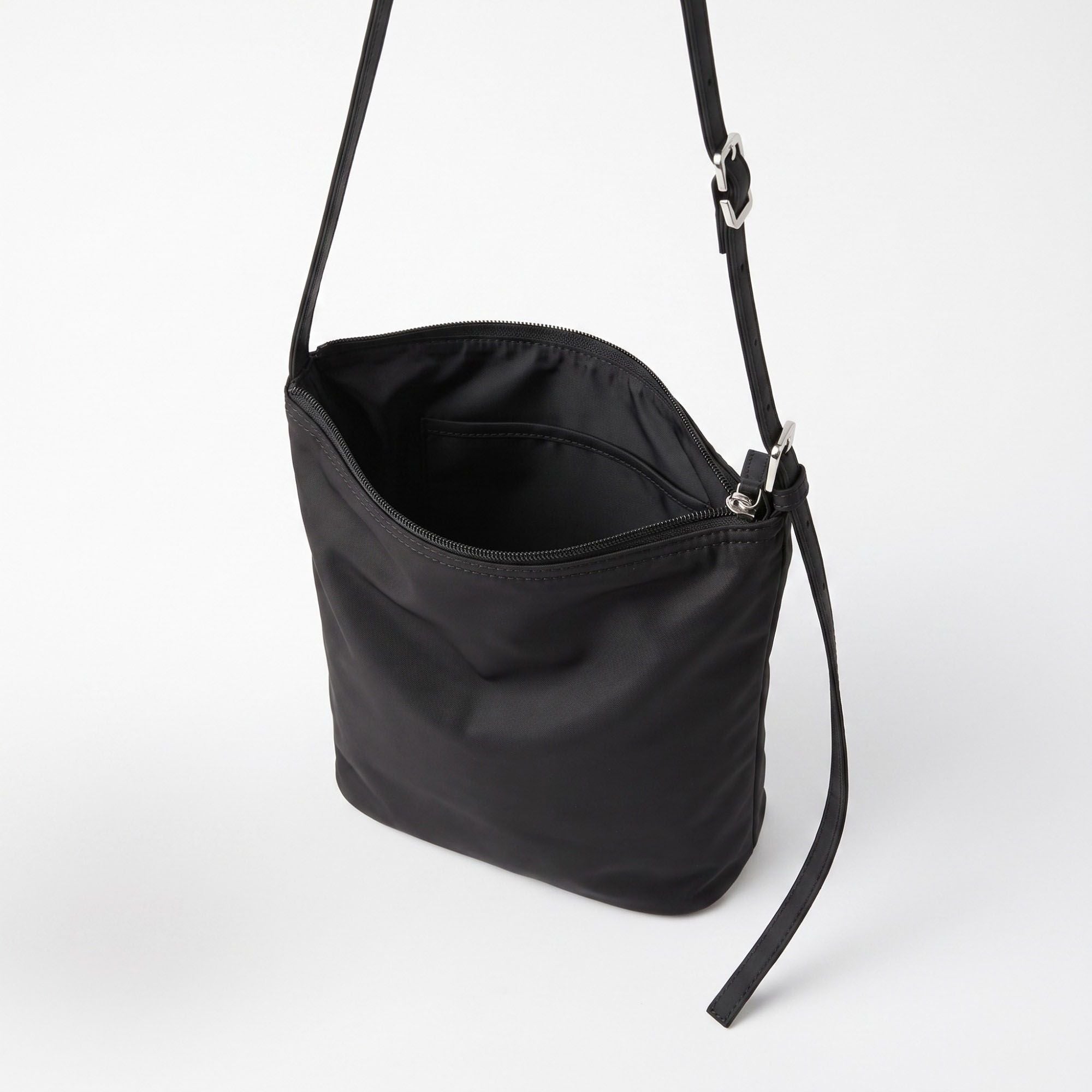 Bucket Shoulder Bag with Adjustable Crossbody Strap 9.5x8.5x4.5in
