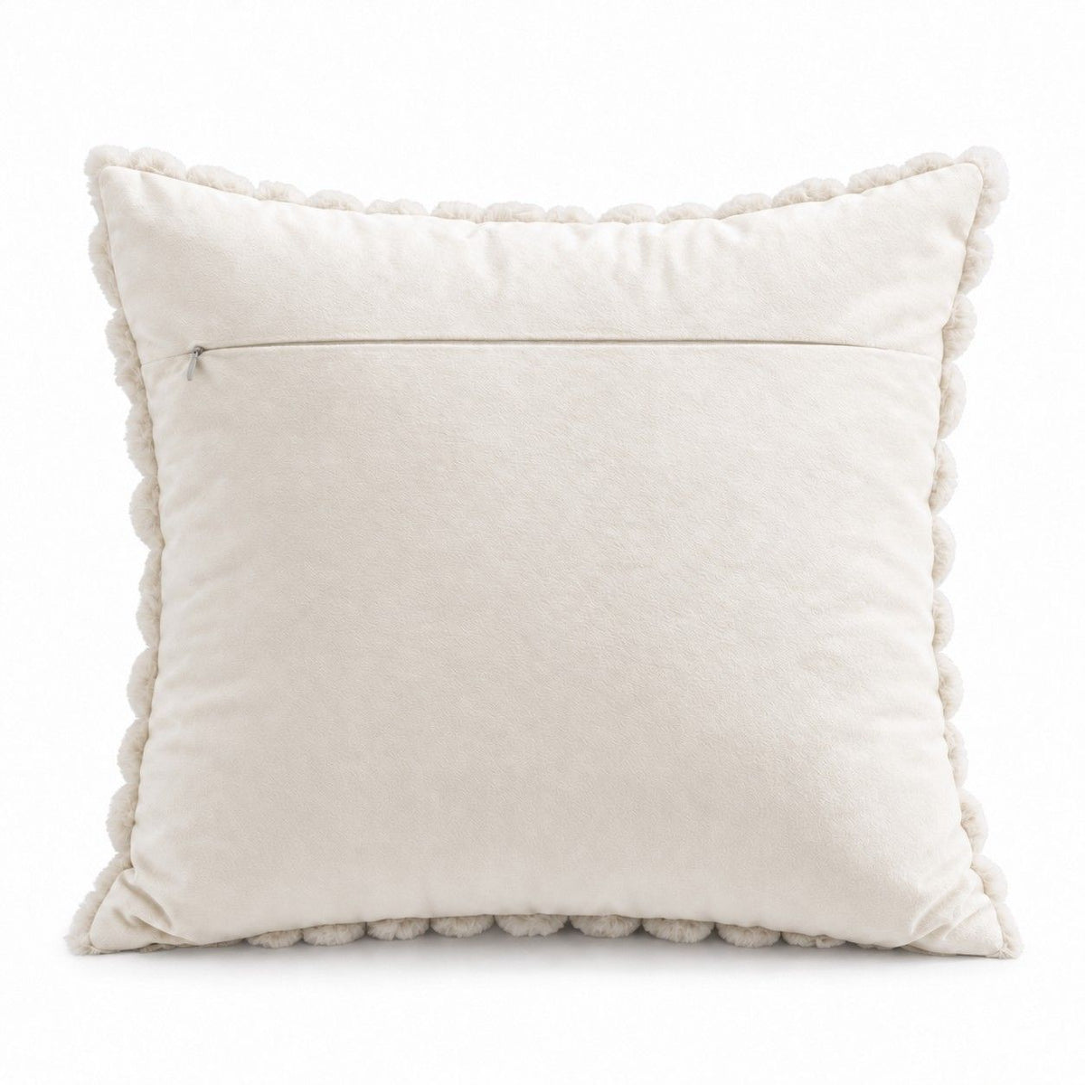 2 Pack Plush Faux Fur Bubble Grid Throw Pillow Covers 18 x 18 Inch for Couch and Bed