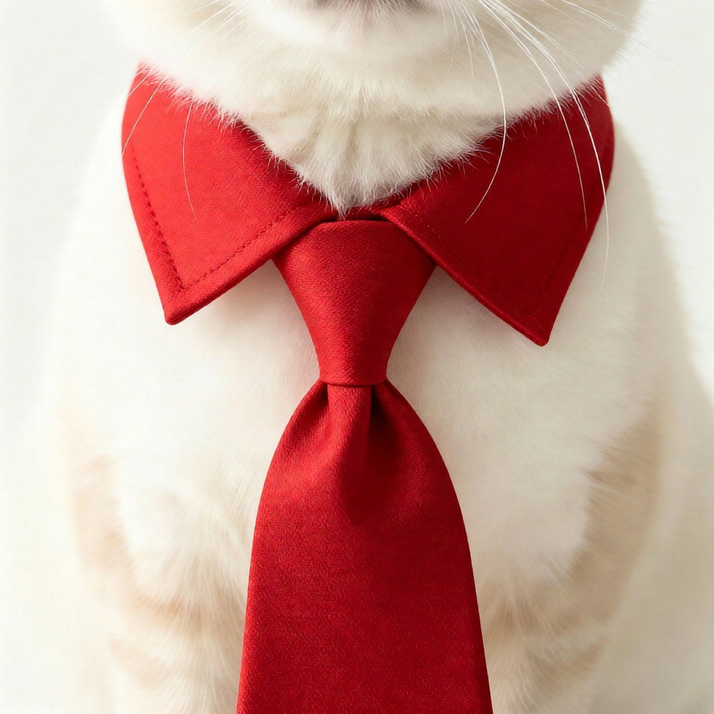 Pet Holiday Crochet Collar and Bowtie Set for Cats and Dogs Adjustable and Festive