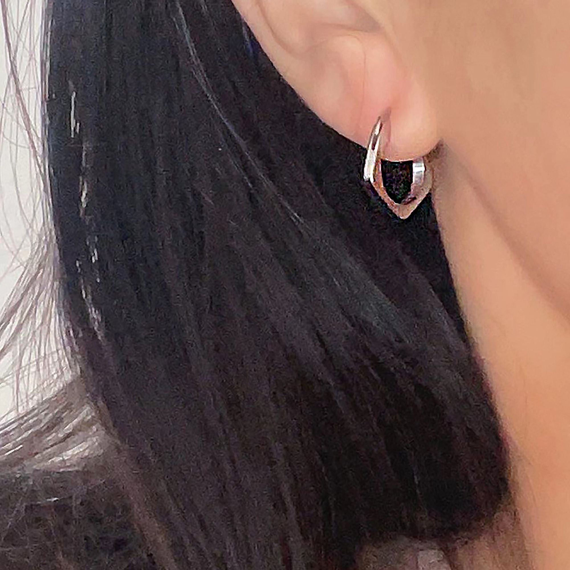 Women's Geometric Hexagon Hoop Earrings