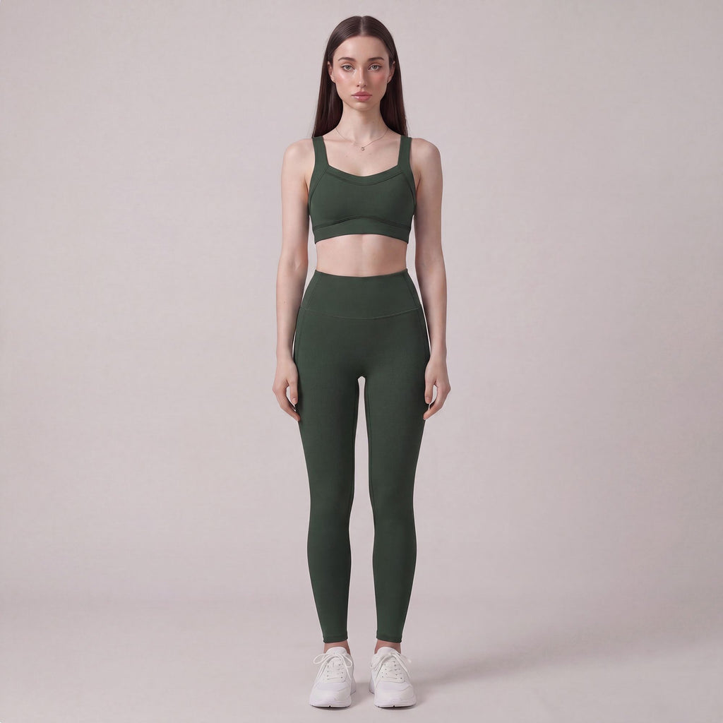 High Waist Full Length Active Leggings with Contour Seams for Workout and Everyday Wear