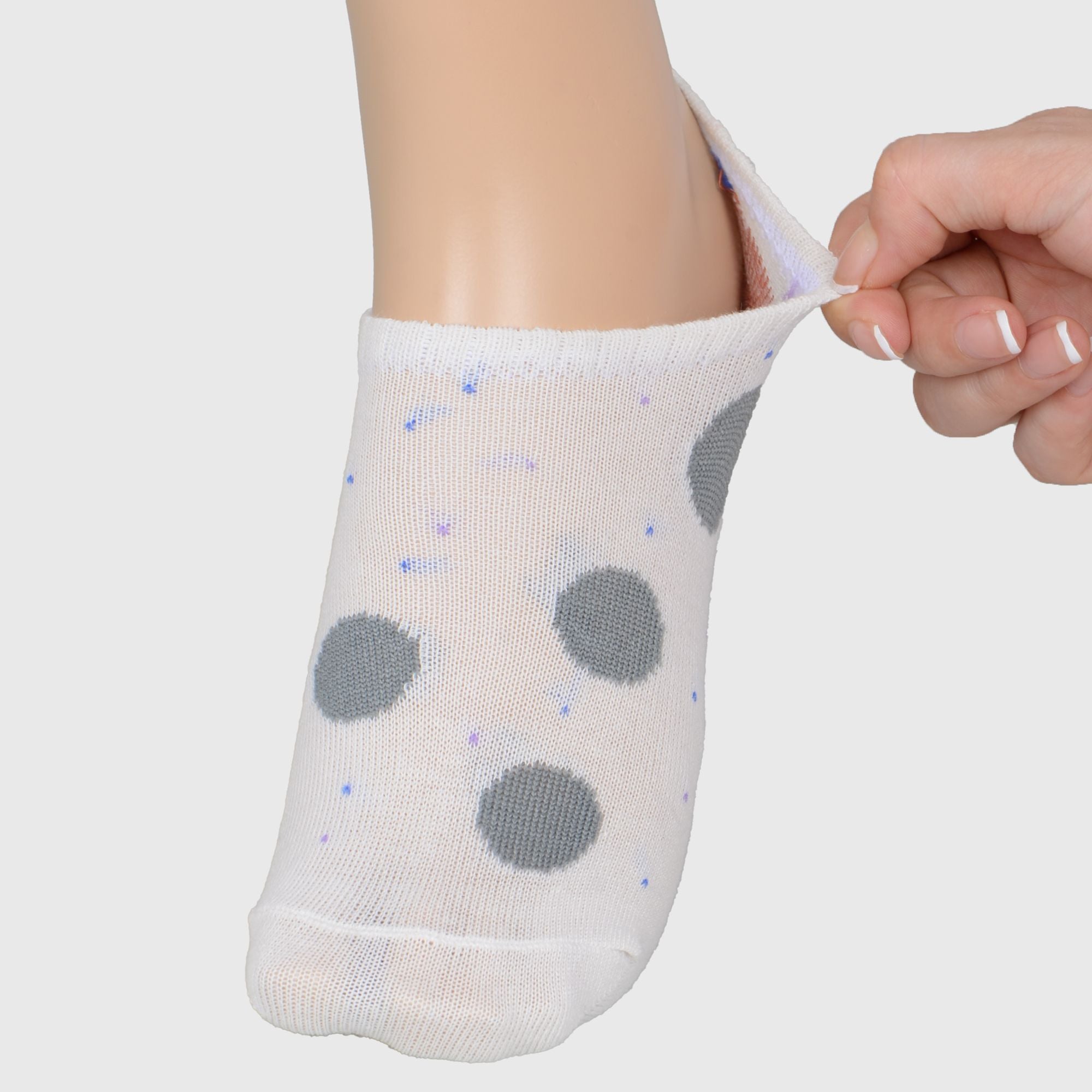 Anna-Kaci Women's Charming No Show Socks Seamless Toe Cotton 6Pk