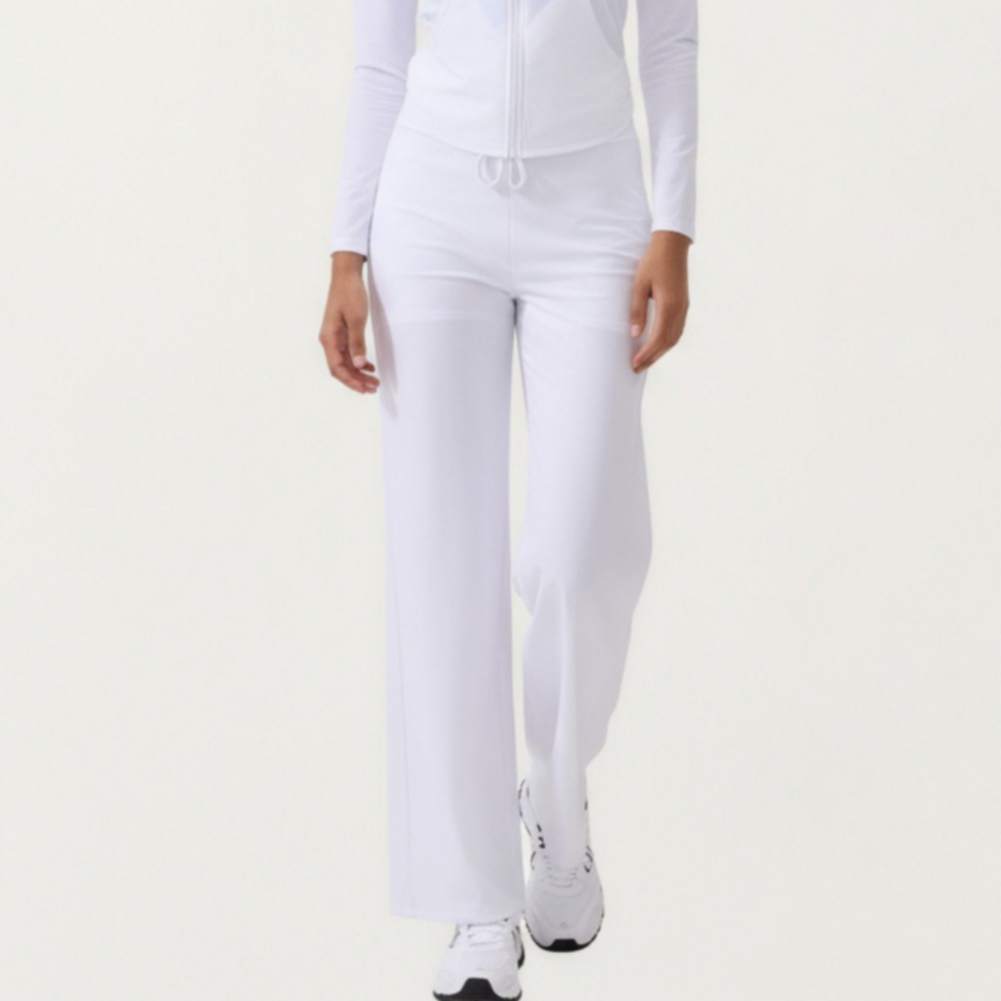 Anna-Kaci Active Women's High Waist Wide Leg Sweatpants with Drawstring Waistband