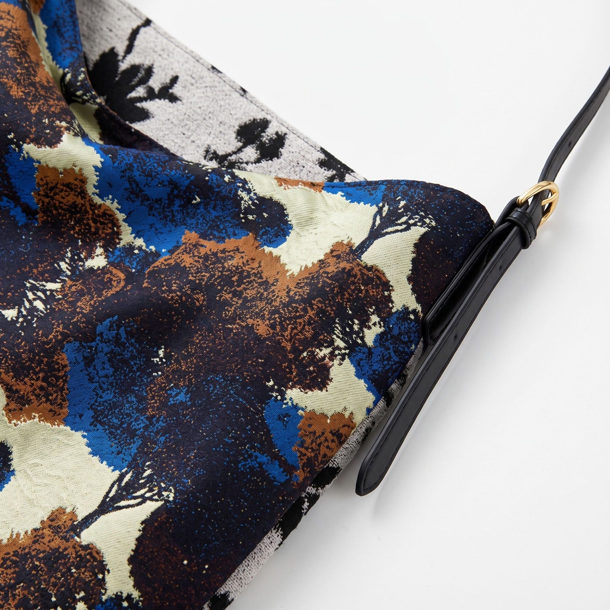 Oversized Printed Hobo Shoulder Bag with Adjustable Strap