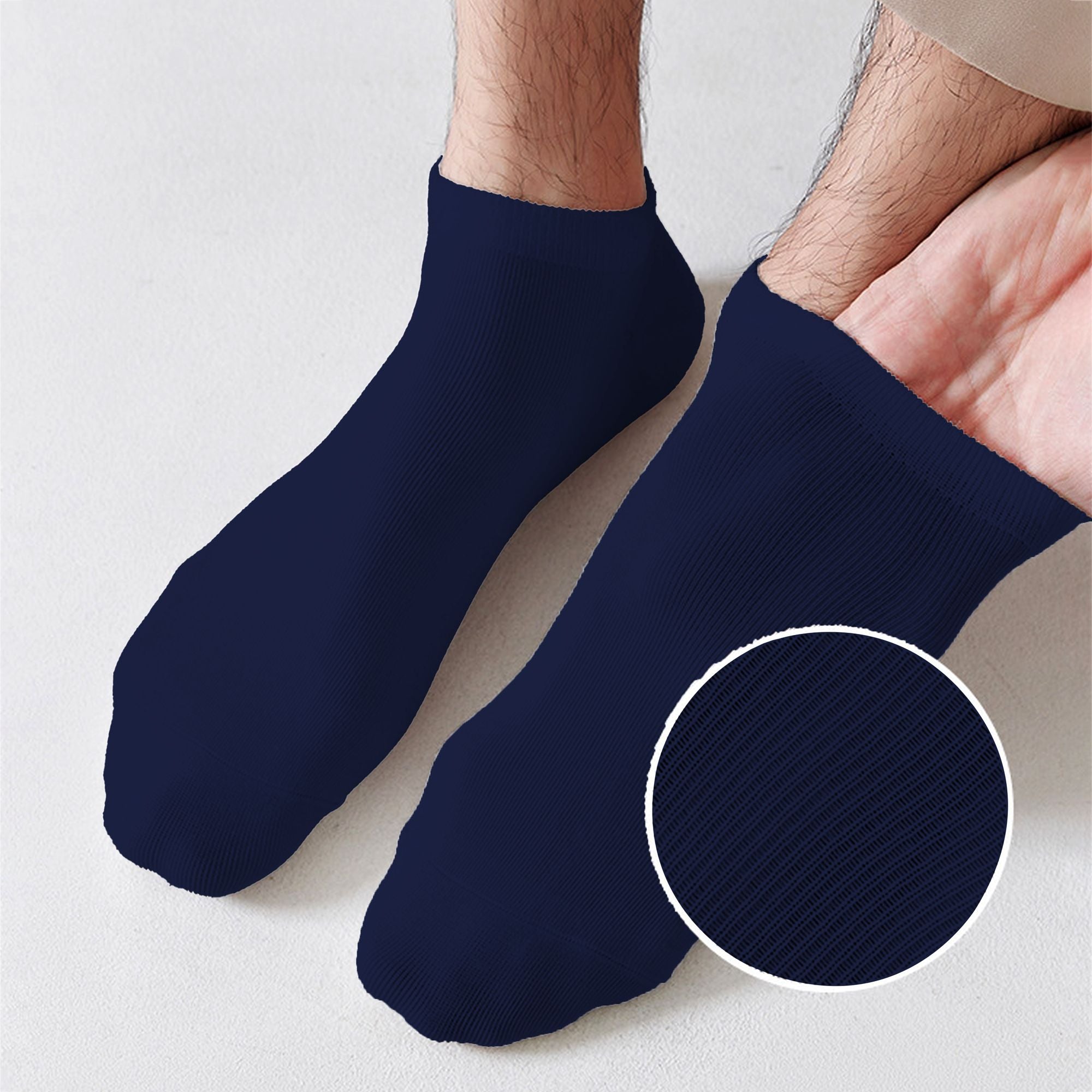 Anna-Kaci Men's Ankle - Length 6pk Comfort Casual Cotton Socks