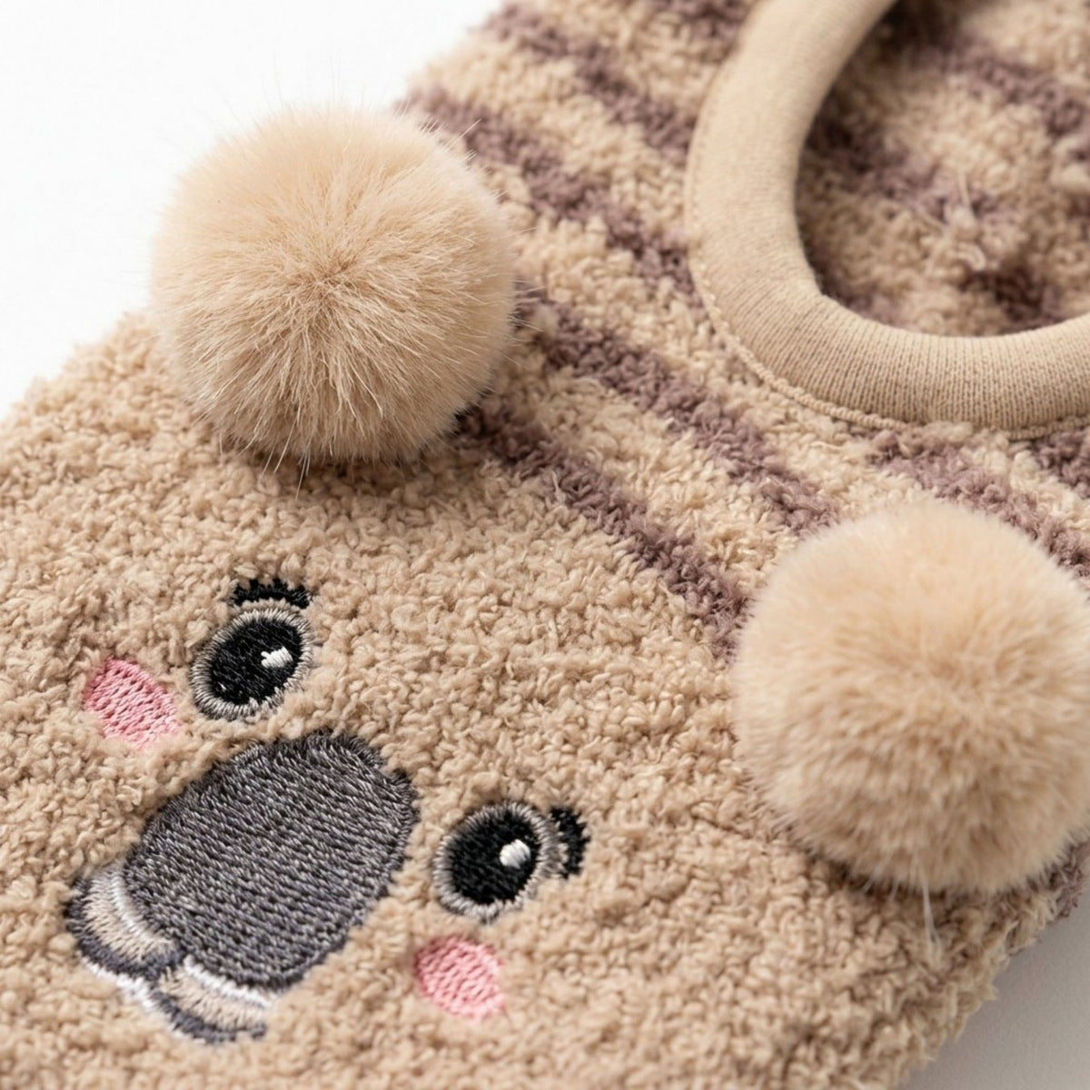 Fuzzy Bear Slipper Socks 2 Pair US 5-10.5