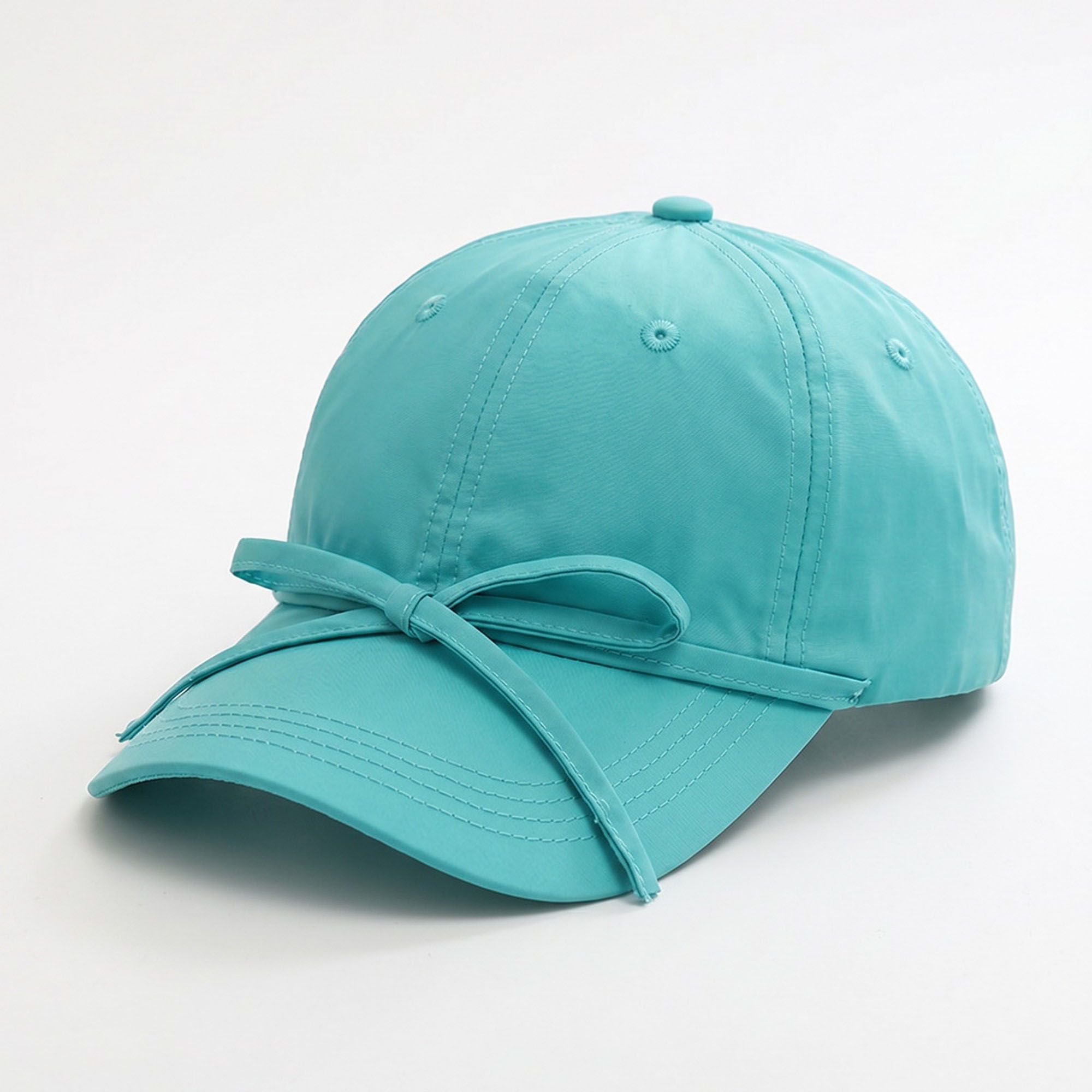 Women's Baseball Cap with Bow Tie Detail Adjustable Strap Casual Hat