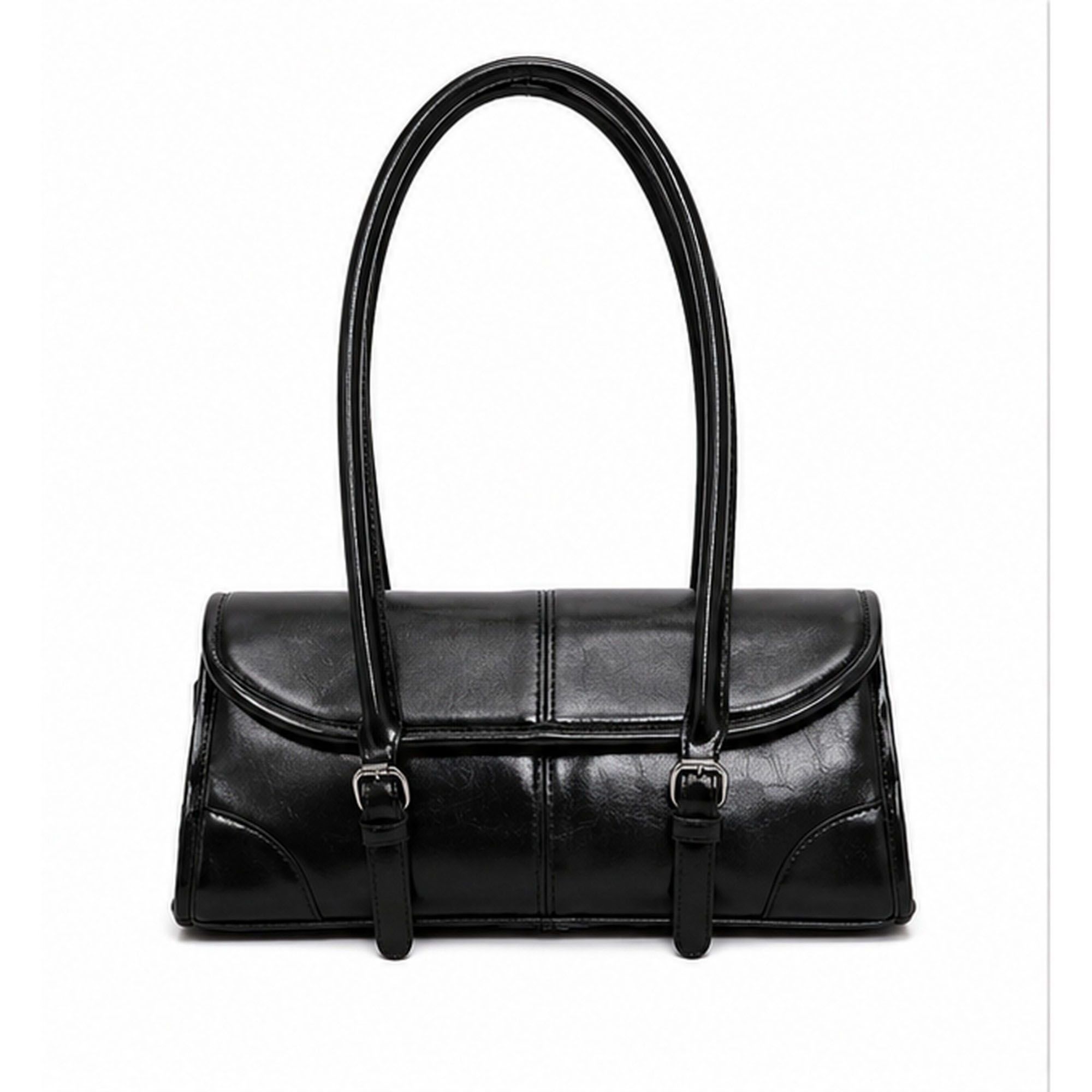 Vintage Oil-Wax Finish East-West Shoulder Bag