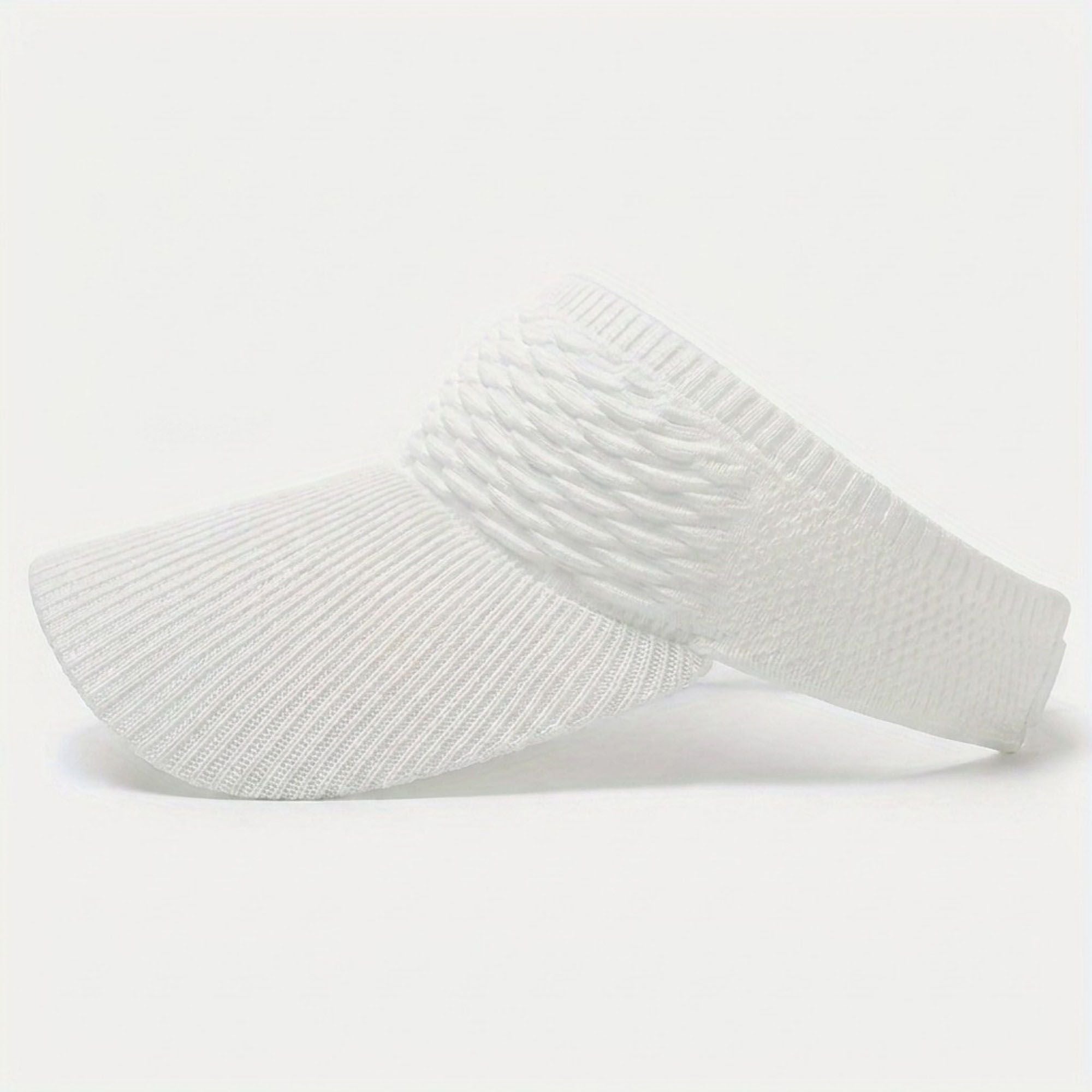 Women's Knit Visor Hat Breathable Stretch Sun Visor Cap Lightweight Athletic Hat
