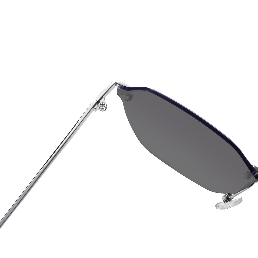 Anna-Kaci Women's Stylish Hexagonal Rimless Gradient Sunglasses for Fashion Looks