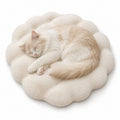 Bubble Plush Pet Mat for Cats and Small Dogs with Cushioned Wavy Fill Non-Slip Bottom Machine-Washable Design