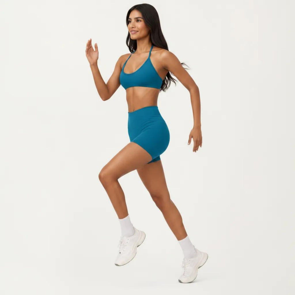 Anna-Kaci Active Women's Halter Sports Bra with Open Back and Smooth Stretch Athletic Fit