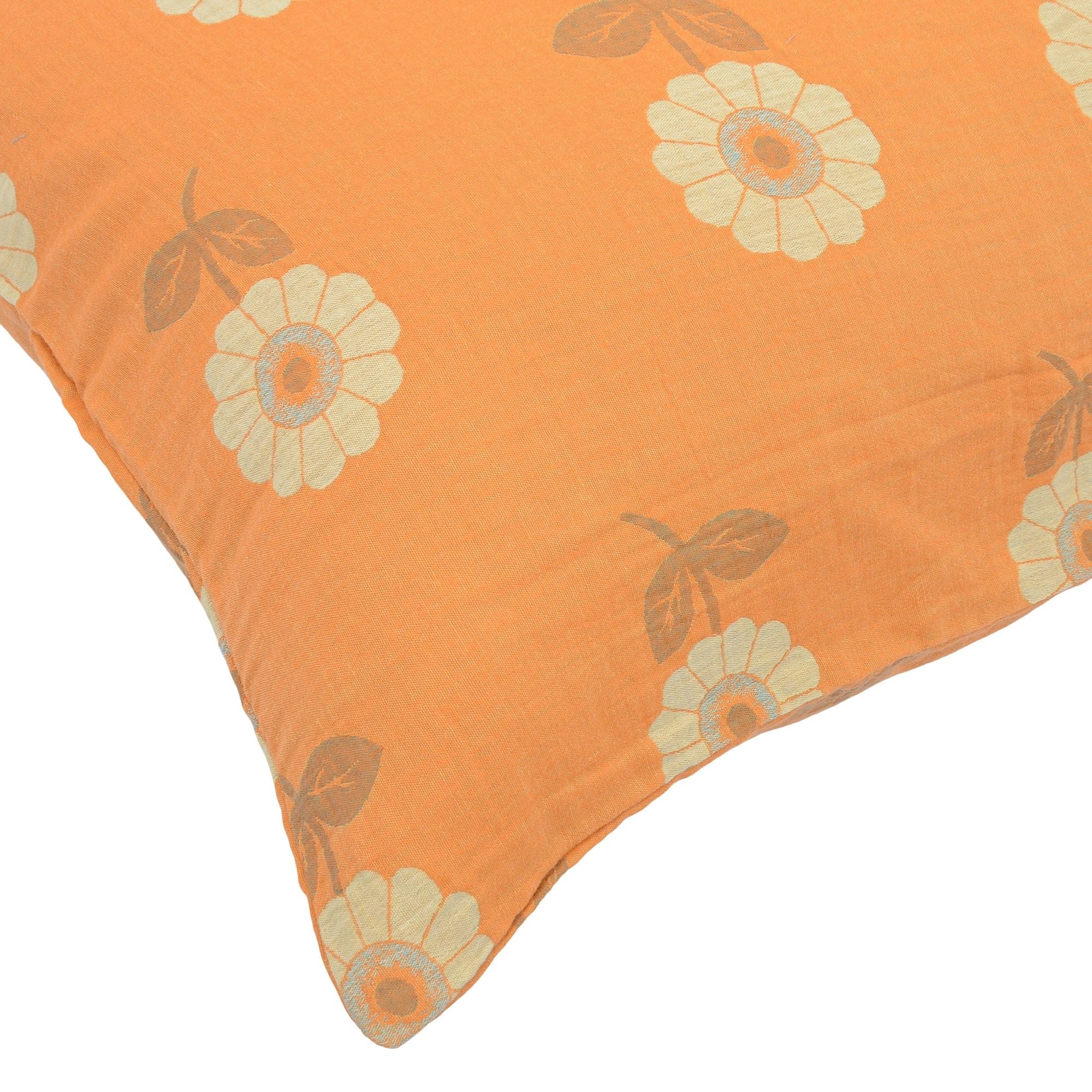 2-Piece Cotton Pillowcases with Vibrant Flower Print Design for Bedroom, Soft and Cozy Bedding Set 20x26in