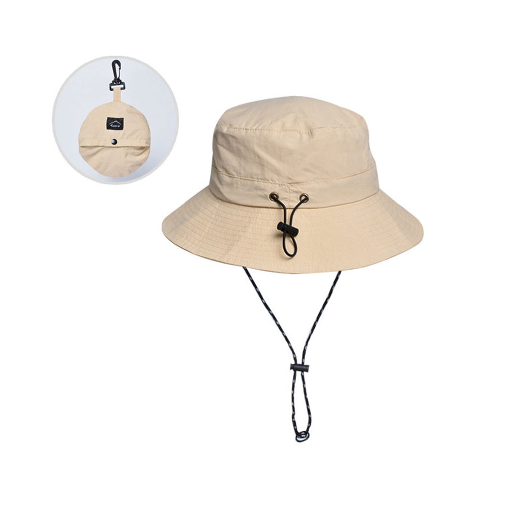 Anna-Kaci Water-Resistant Packable Bucket Hat with Adjustable Chin Strap Quick-Dry Fabric for Beach Hiking Camping and Outdoor Travel